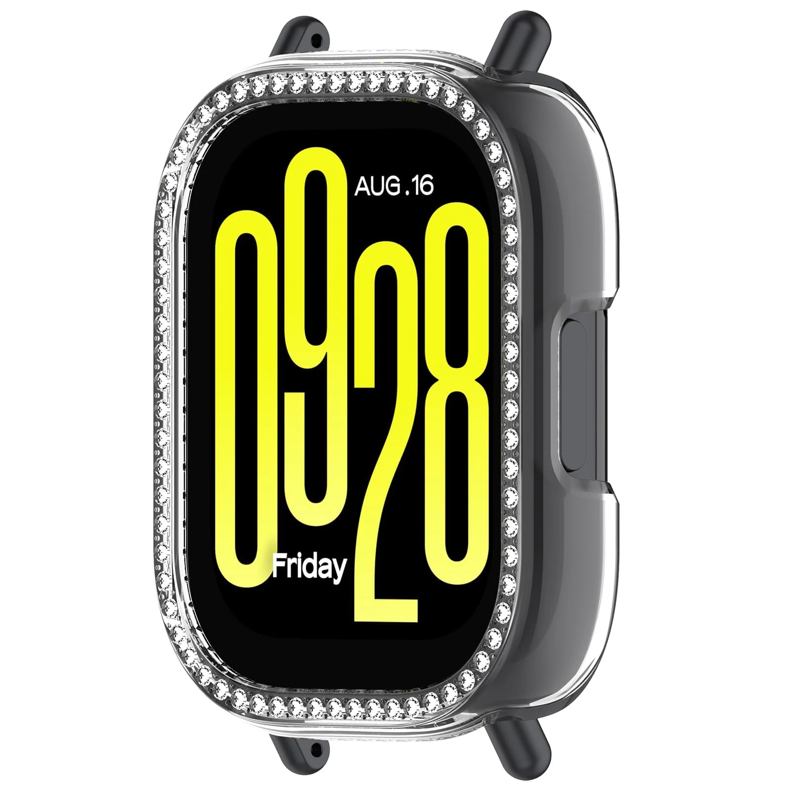 DL3 Mobilak Glitter Rhinestone Protective Case for Xiaomi Redmi Watch 5 Active - Clear