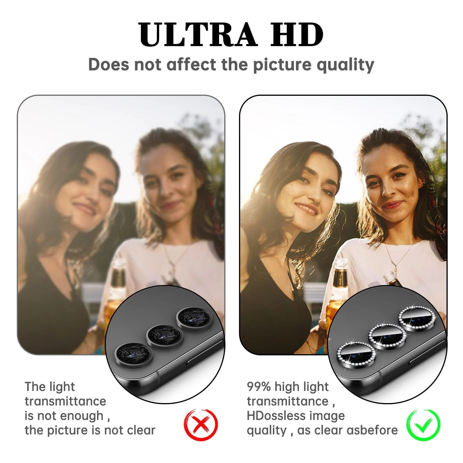 DL3 Mobilak Camera Lens Protector for Samsung Galaxy A16 5G/4G Accessories, 9H Tempered Glass Metal Individual Ring Camera Cover Screen Protector for Samsung A16, Case Friendly, Anti Scratch - Diamond Black