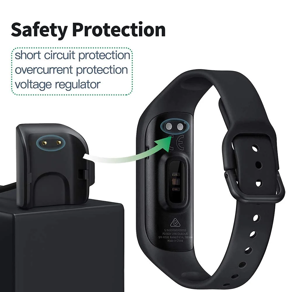 DL3 Mobilak Charger Cable Compatible with Samsung Galaxy Fit 2 (SM-R220), Smartwatch Replacement USB Charger Adapter Charge Cord Charging Dock for Galaxy Fit 2 Bluetooth Fitness - Black