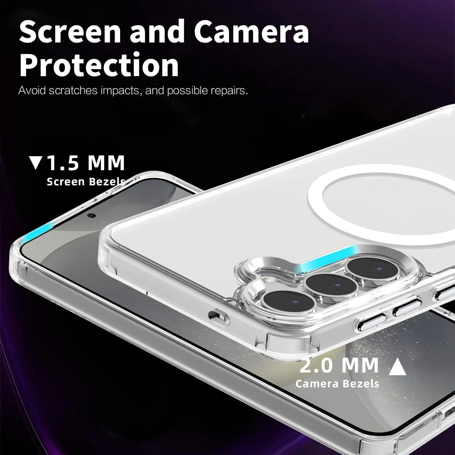 DL3 MOBILAK for Samsung Galaxy S25 FE 5G Case Clear [Compatible with MagSafe] Slim Magnetic Clear Bumper Case for Enhanced Protection and Style