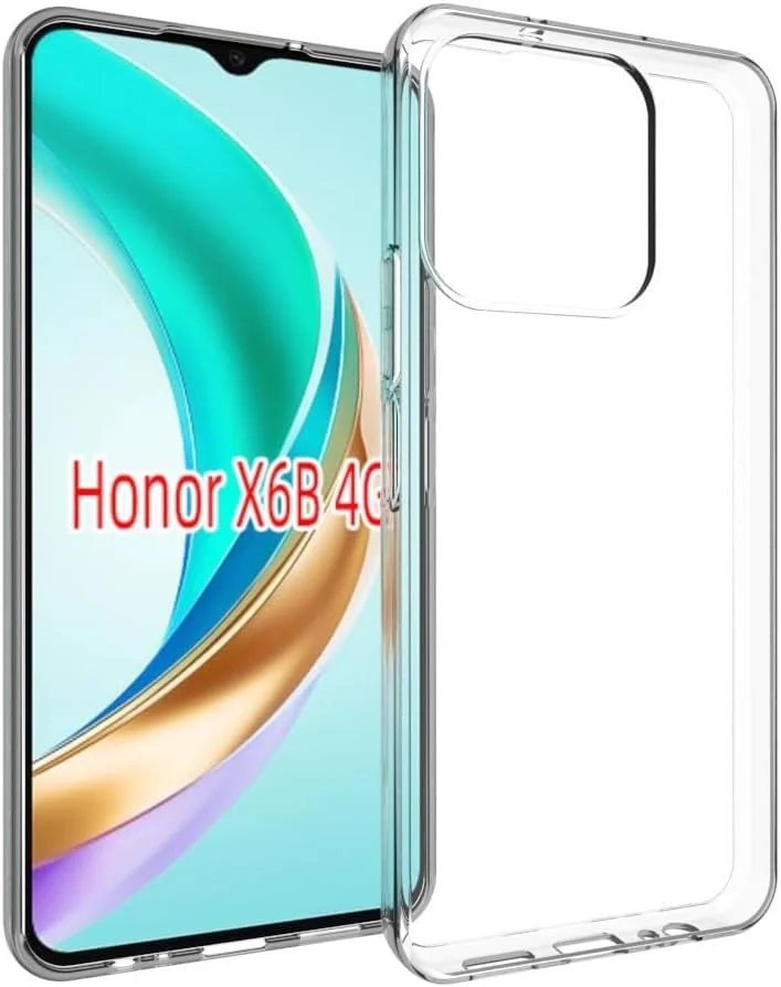 DL3 Mobilak Case Compatible with Honor X6b, Case Crystal Soft TPU Gel Case Flexible Silicone Anti-Scratch Camera Protection TPU Cover - Clear