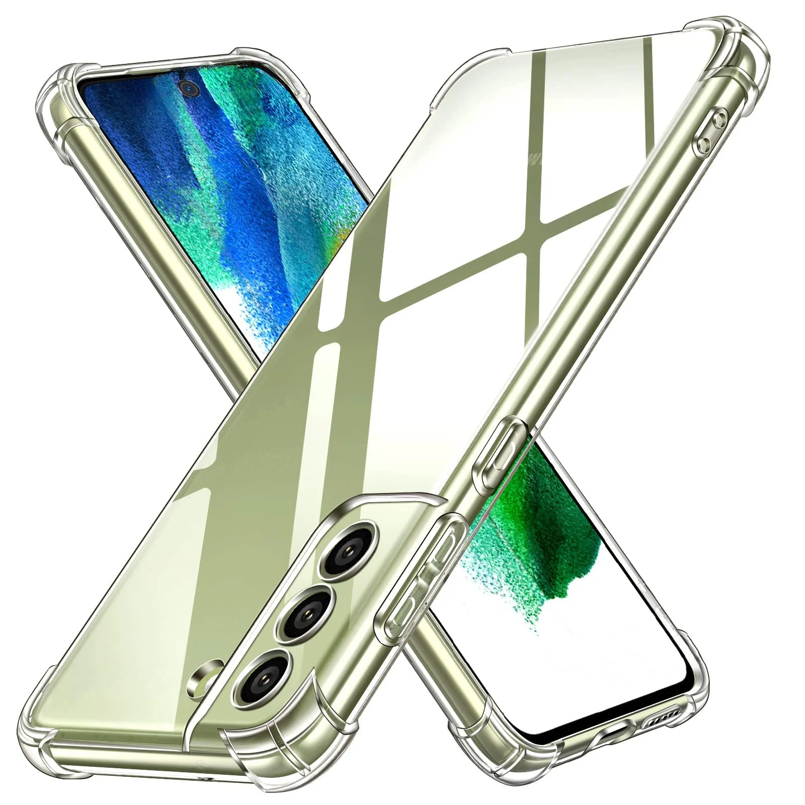 DL3 MOBILAK Case Compatible with Samsung Galaxy S21 Plus, Cover SiliconeTransparent TPU Gorilla Anti-shock Protector Camera Shockproof Corners - Clear