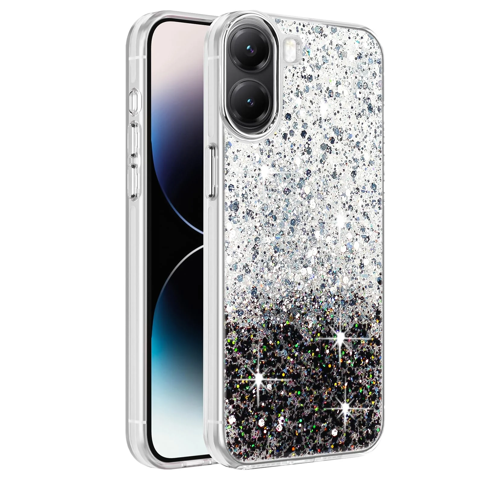Xiaomi Poco X7 Pro 5G — DL3 Mobilak Glitter Protective Case for Xiaomi Poco X7 Pro 5G, Supports wireless charging, Camera protection, Shock-absorbing protection