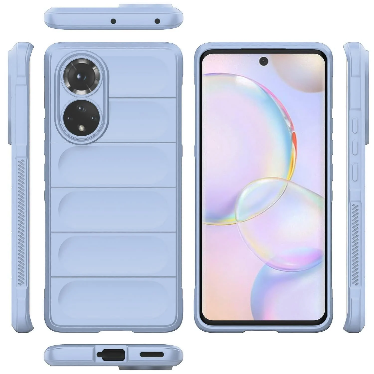 DL3 Mobilak Flexible Silicone and TPU Protective Case with Camera Protection for Honor 50 / Huawei Nova 9 - Baby Blue