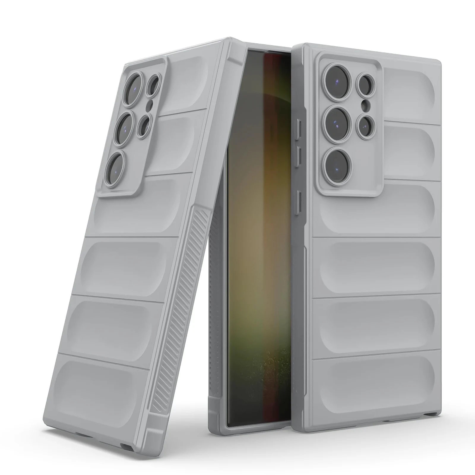 DL3 Mobilak Rugged Protective Case for Samsung Galaxy S24 Ultra, Camera protection, Shock-absorbing protection, Non-slip grip - Gray