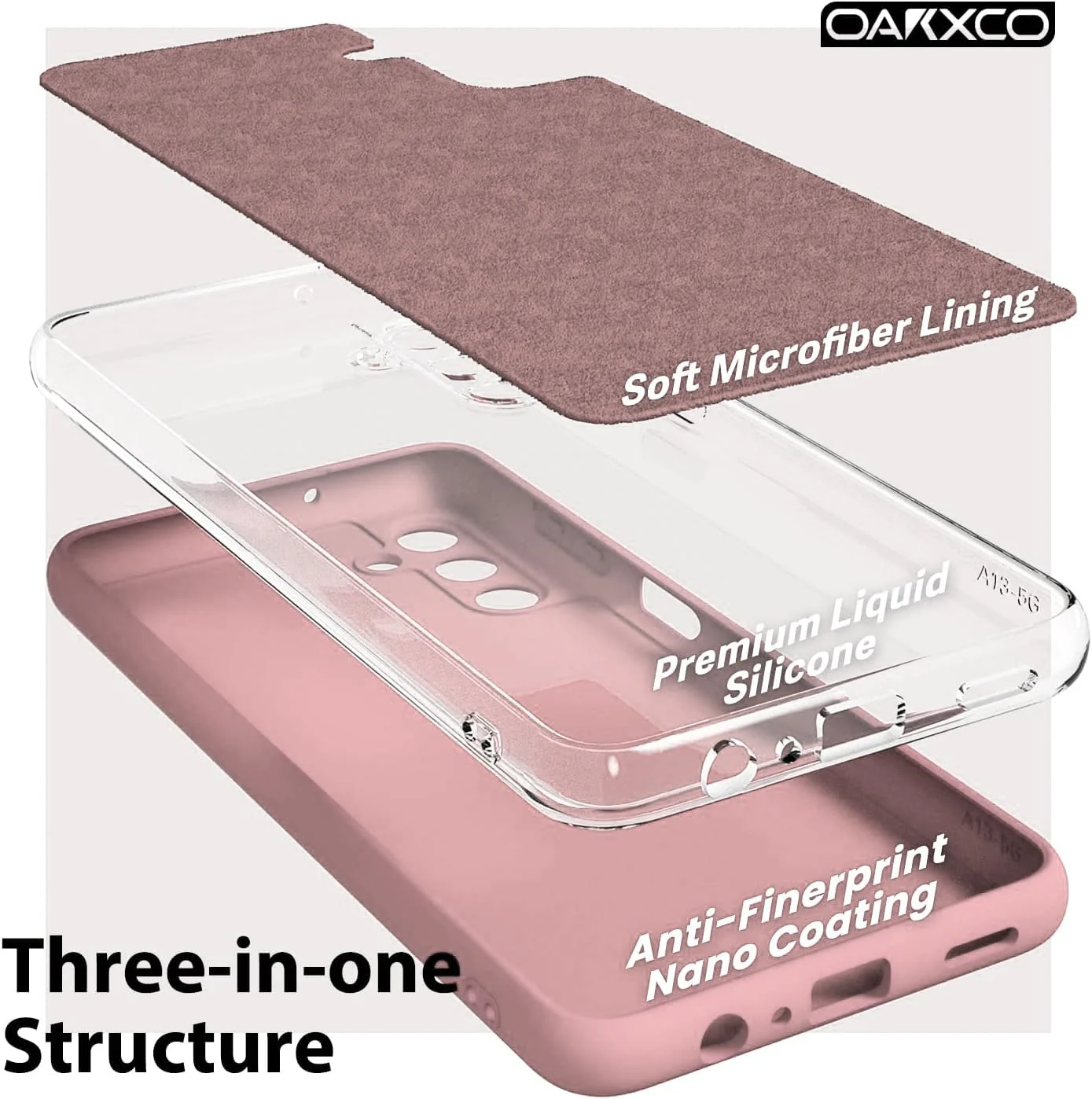 DL3 Mobilak Soft Silicone Gel Bumper Case for Samsung Galaxy A04s / A13 4G / A13 5G - Pink Sand