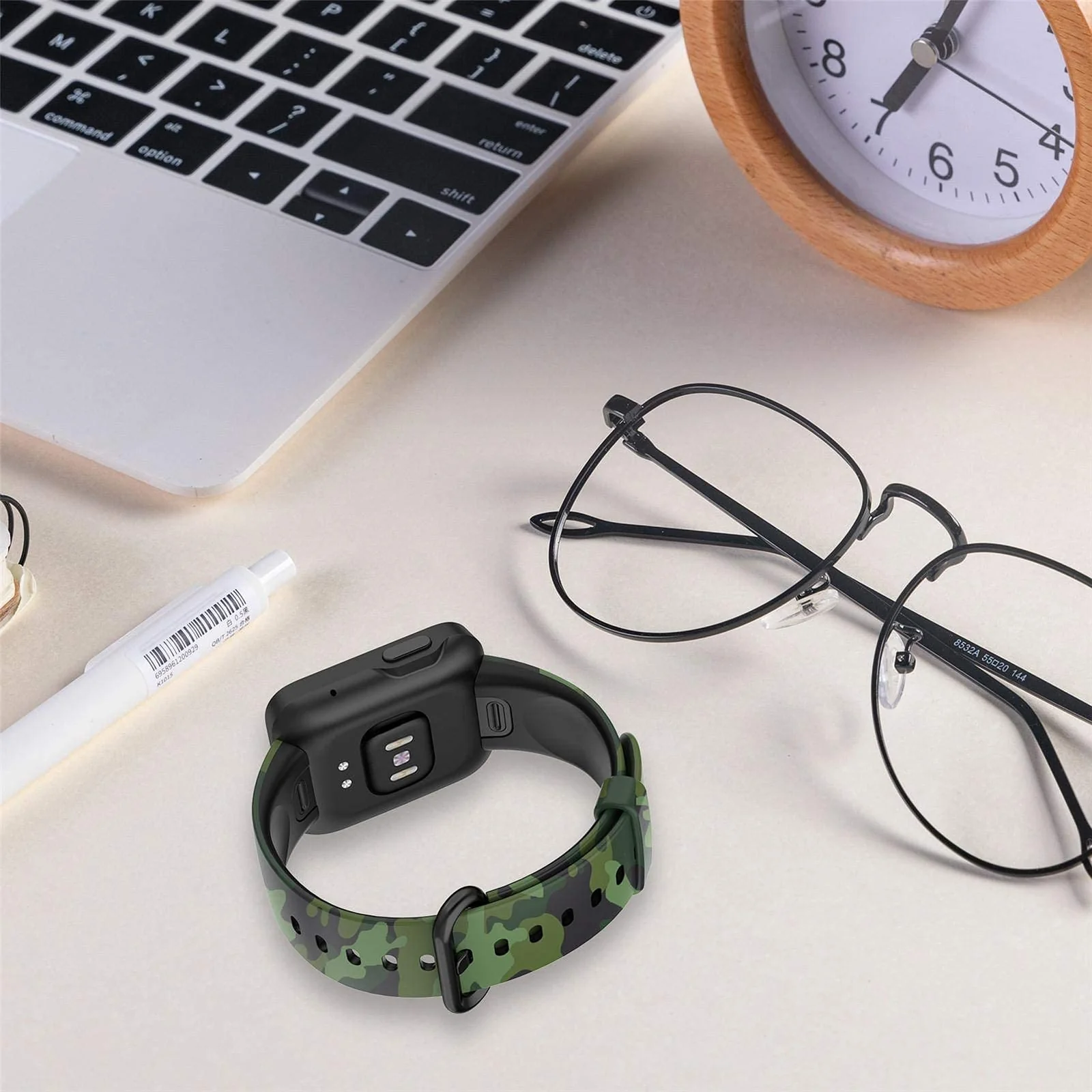 DL3 Mobilak Strap Compatible with Xiaomi Redmi Watch 2 Lite/Poco Watch/Redmi Watch 2 / Horloge 2 Soft Replacement Sport Silicone Strap - Black
