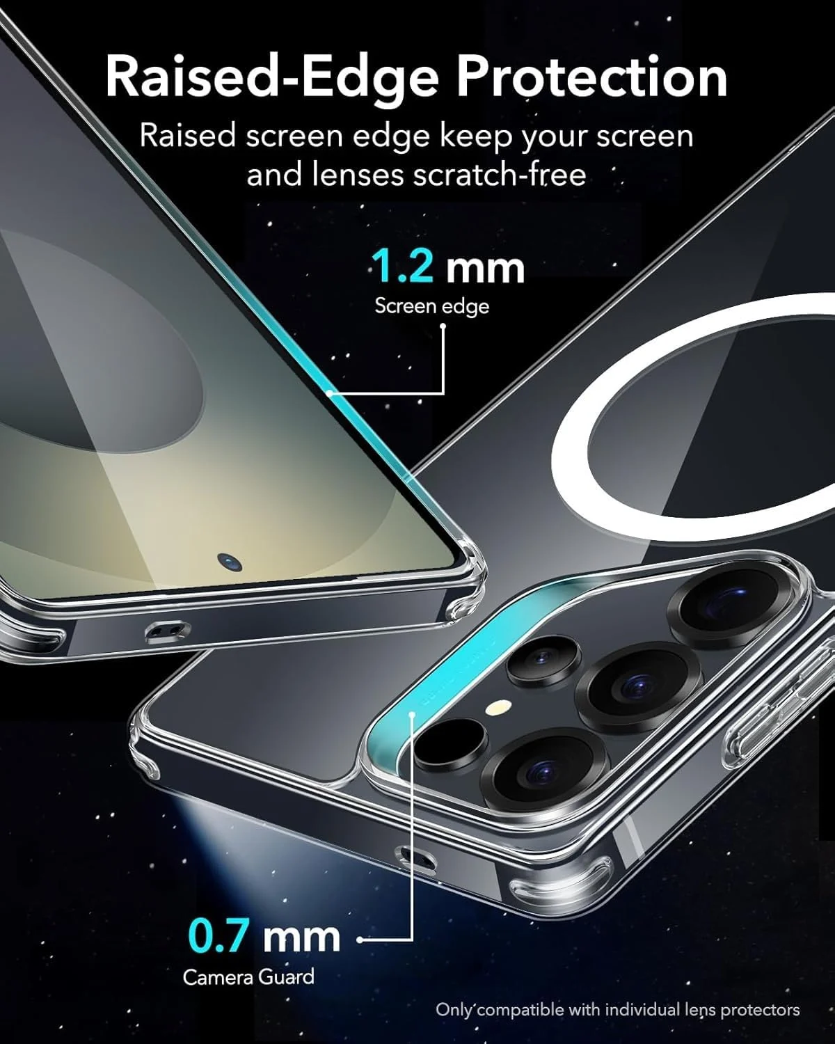 DL3 MOBILAK for Samsung Galaxy S25 Ultra Case Clear [Compatible with MagSafe] Slim Magnetic Clear Bumper Case