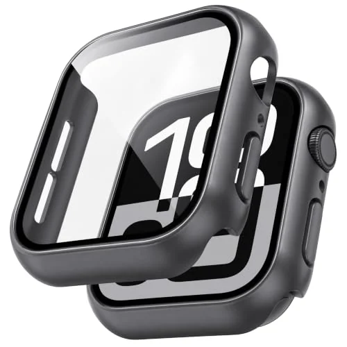 Dl3 Mobilak Case with Screen Protector for Apple Watch Series 11/10 42MM, Bumper Full Coverage Hard PC Overall Protective Cover, Built-in Tempered Glass Film High Sensitivity (Graphite)