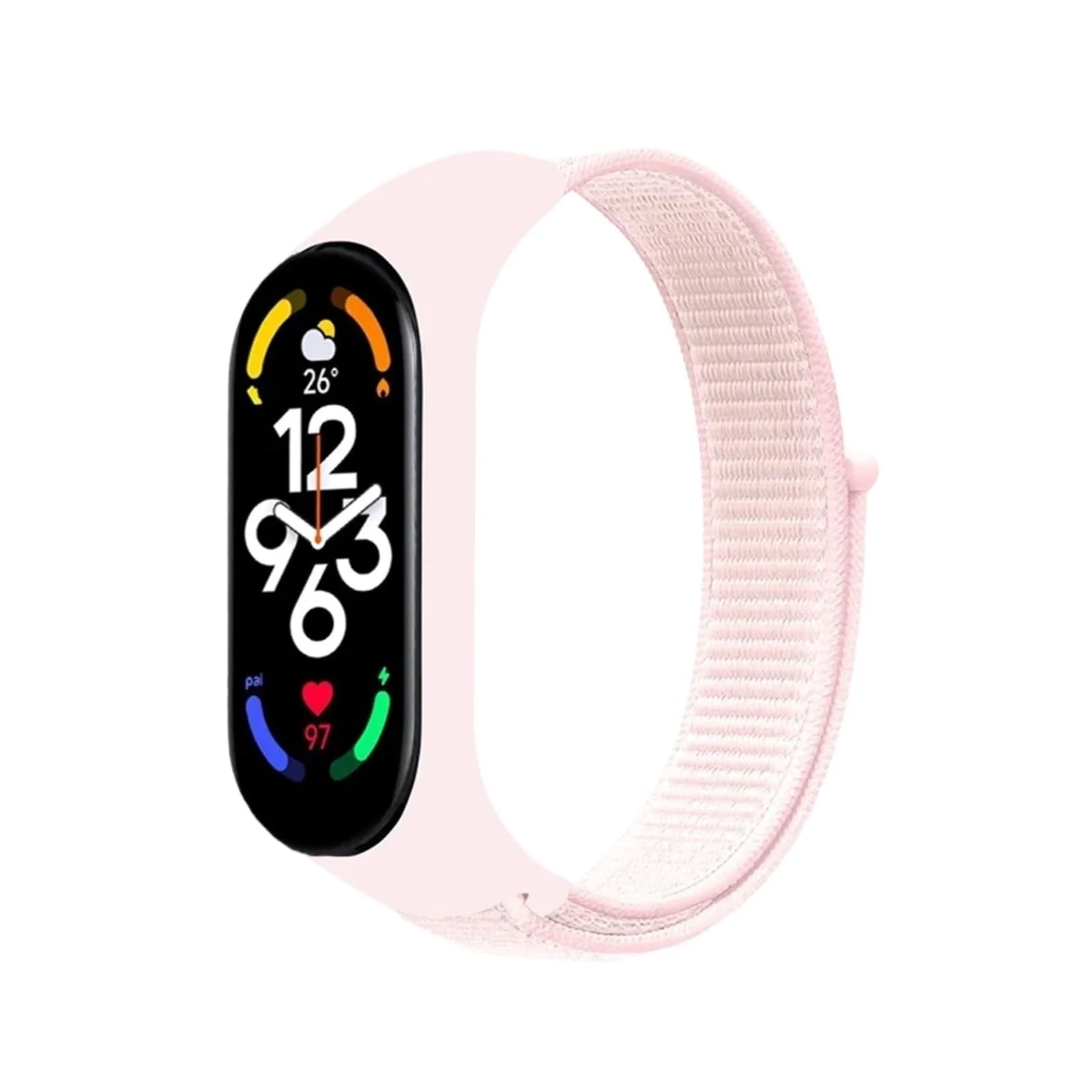 DL3 Mobilak Nylon Sport Band Compatible with Xiaomi Mi Band 7/Mi Band 6/Mi Band 5/Mi Band 4/Mi Band 3/Amazfit Band 5 for Women Men, Soft Adjustable Breathable Sport Loop Watch Strap
