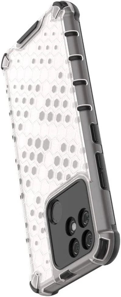 DL3 Mobilak Honeycomb Protective Case for realme Narzo 50A, Shock-absorbing protection, Transparent design, Slim, lightweight profile - Clear