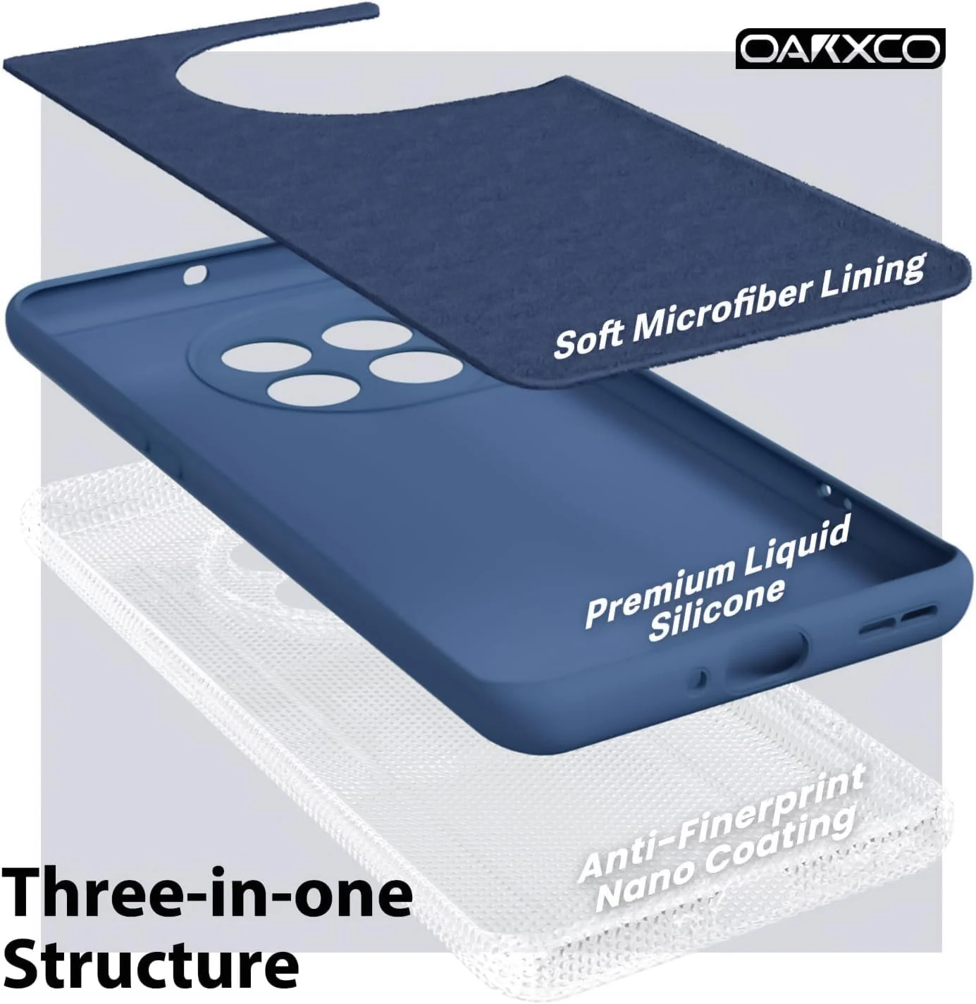 DL3 Mobilak Magnetic Car-Mount Case for OnePlus 11 with Built-In Kickstand and Ring Holder - Royal Blue