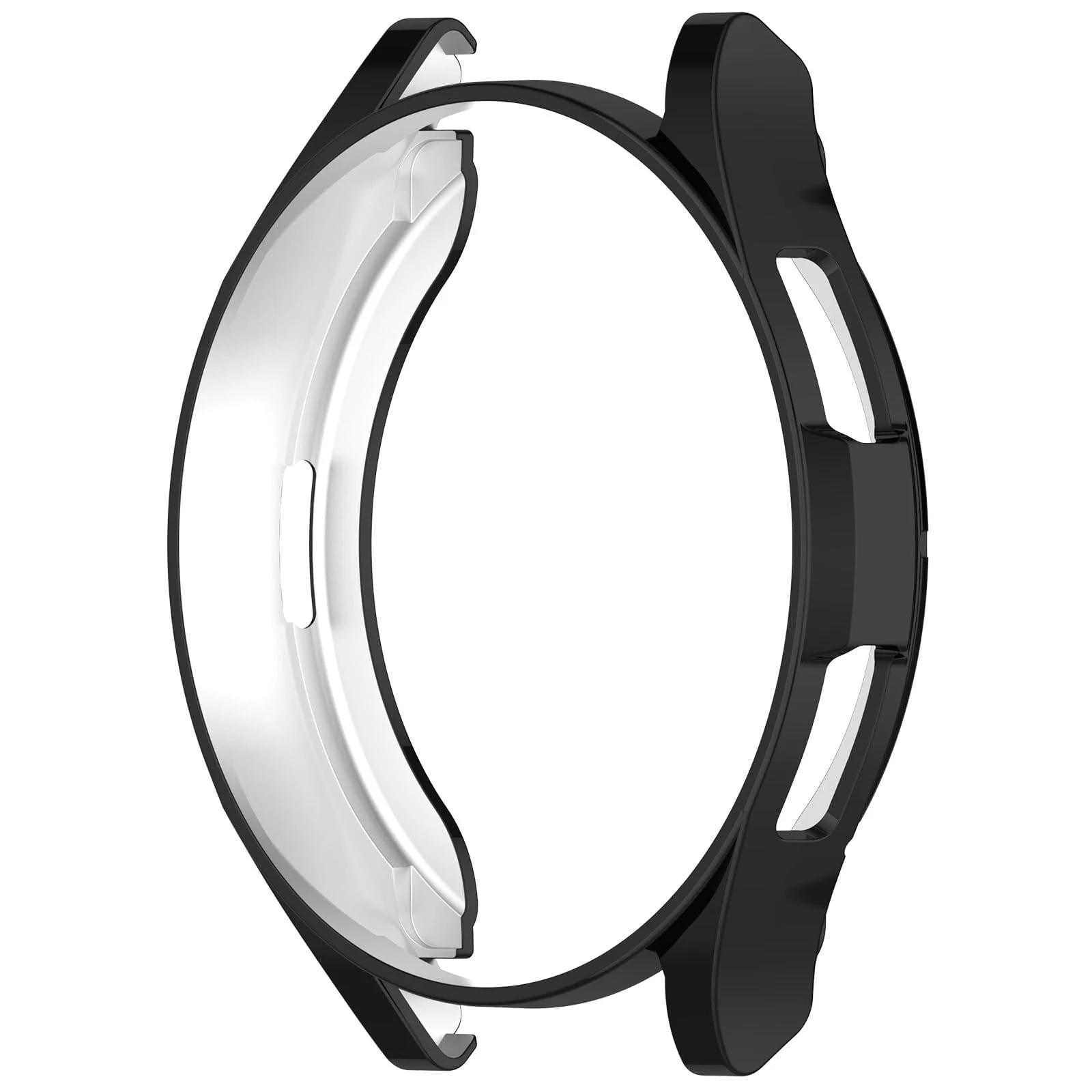 DL3 Mobilak Bumper Case Protector for Samsung Galaxy Watch 6 Classic 47mm, [NO Screen Film] Flexible Lightweight Glossy TPU Edge Case Protective Cover Galaxy Watch 6 Classic 47mm - Black