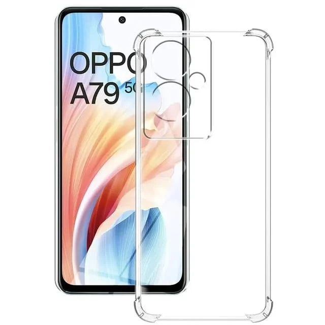 DL3 Mobilak Clear TPU Protective Case for OPPO A79 5G with Camera Protection and Shockproof Design - Clear
