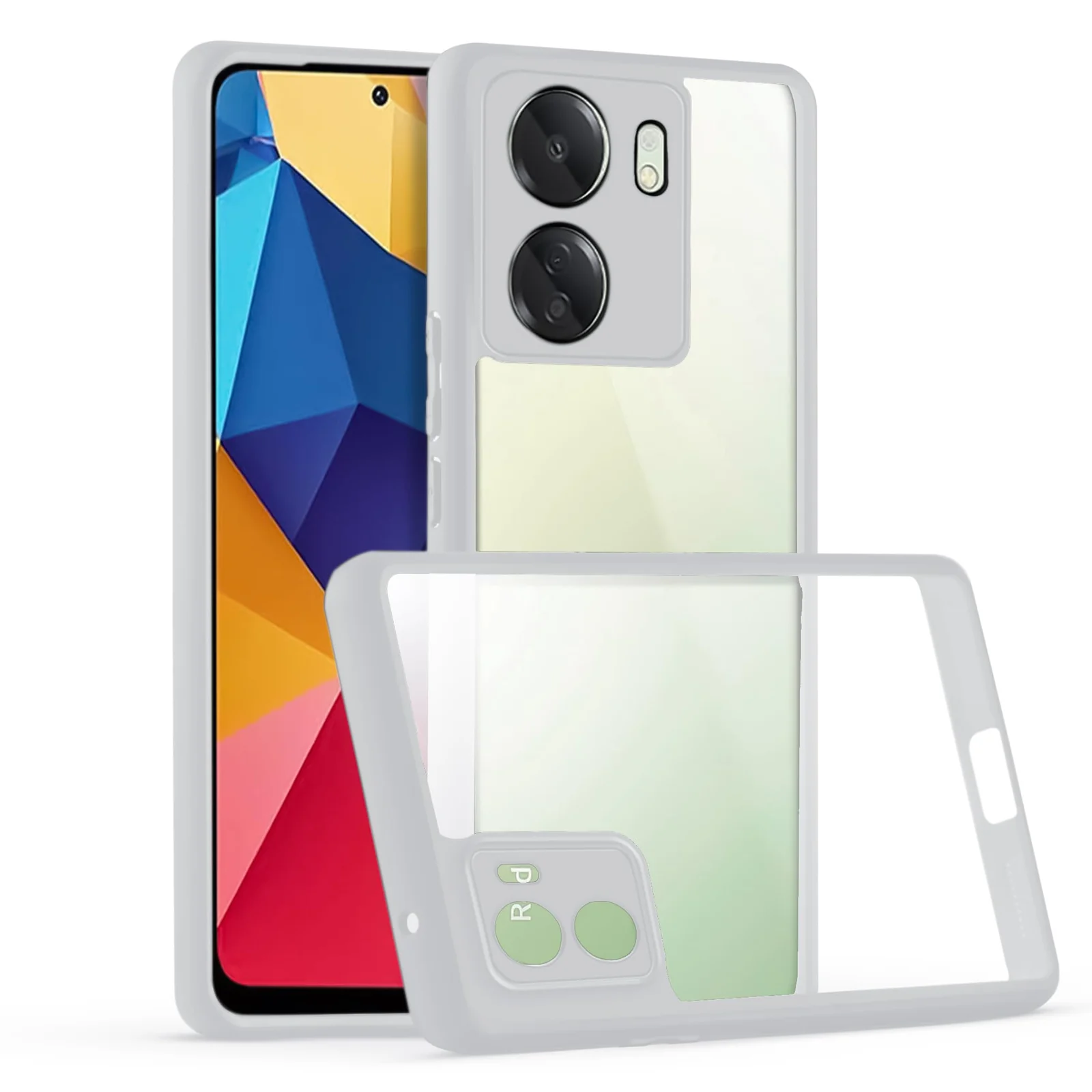 DL3 Mobilak Clear Protective Case for Xiaomi Redmi 13C / Poco C65 - Gray
