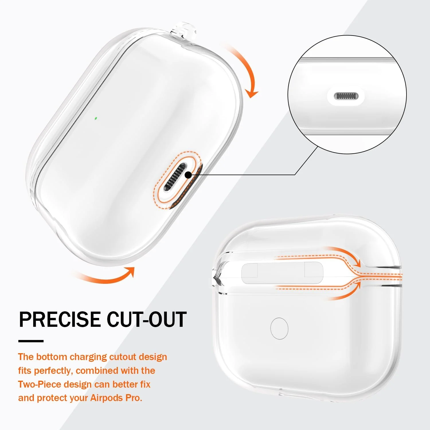 DL3 Mobilak AirPods 3 Case Soft TPU Protective Cover [Front LED Visible][Anti-Yellowing], TPC Protective Case With Lanyard, Case Compatible with Airpod 3rd Generation 2021, Wireless Charging - Clear