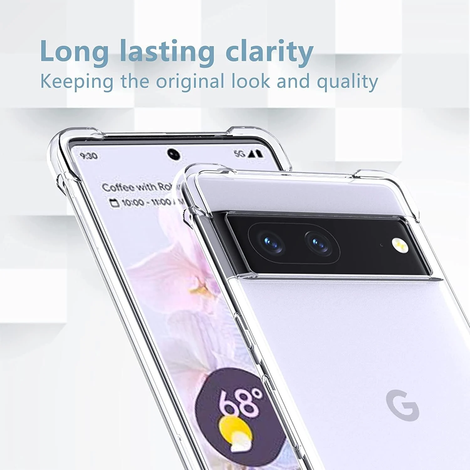 DL3 Mobilak Case Compatible with Google Pixel 7, Cover Silicone TPU Gorilla Anti-shock Protector Camera Shockproof Corners - Clear