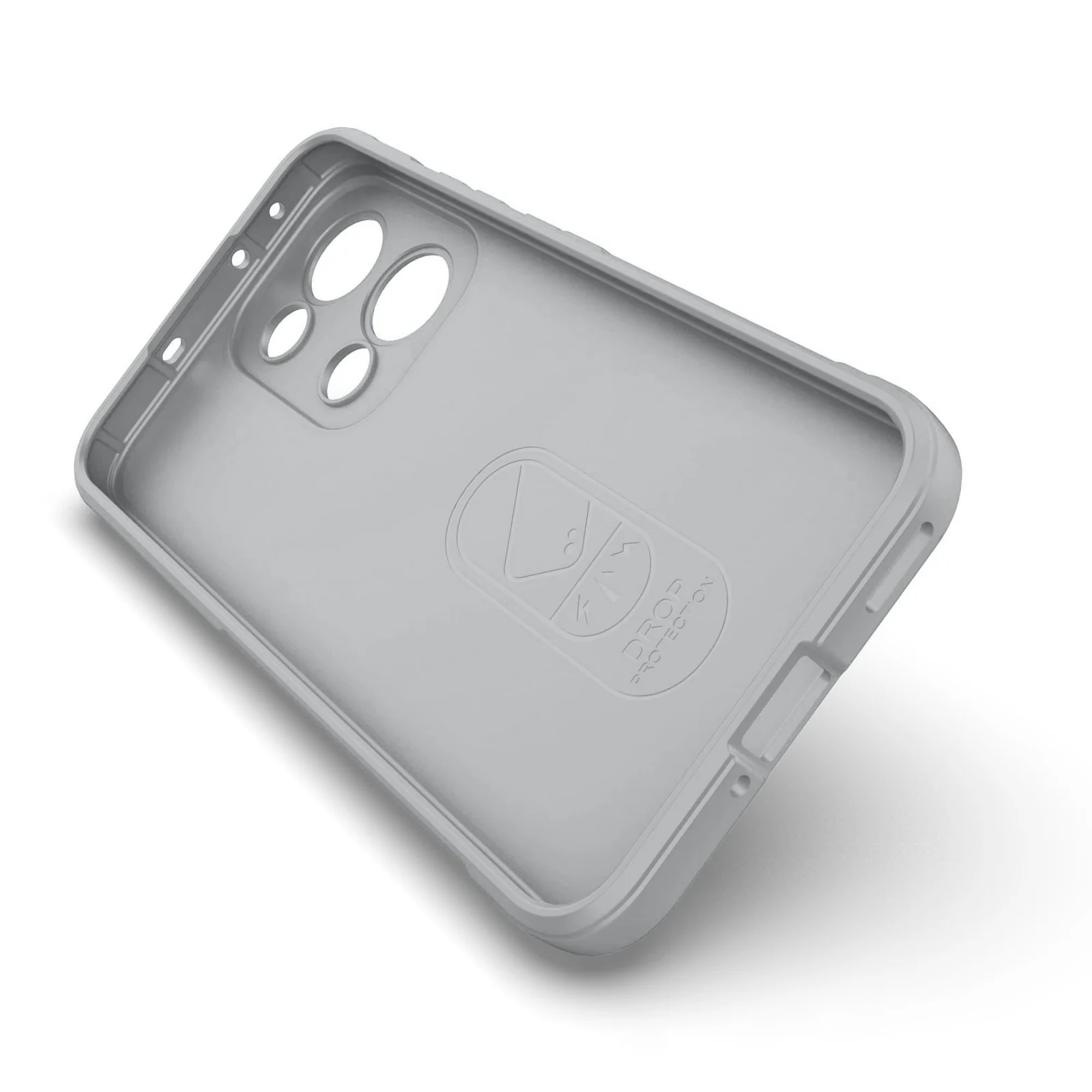 DL3 Mobilak Flexible Silicone and TPU Protective Case with Camera Protection for OPPO Reno 13 5G - Gray