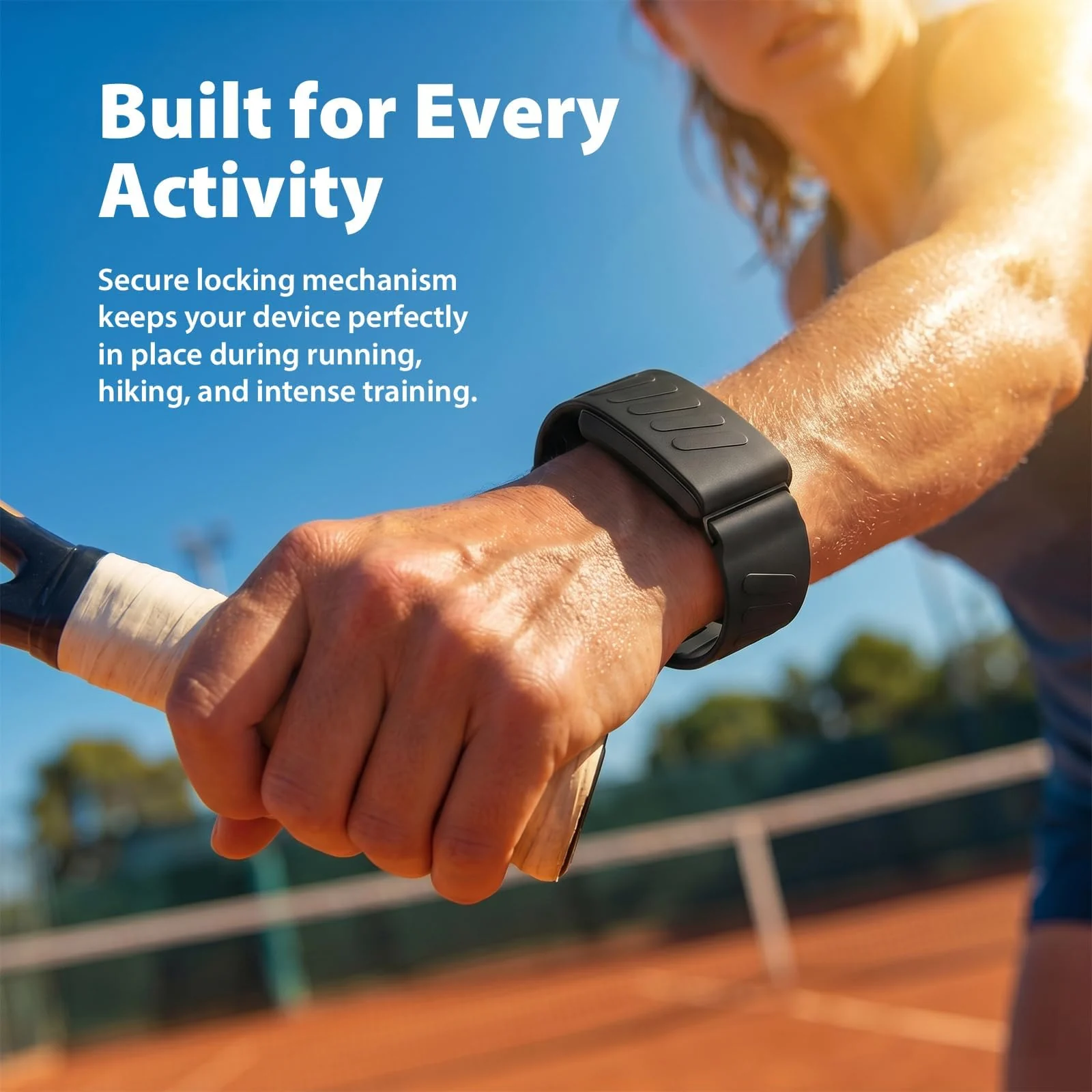 MOBIGON Breathable Silicone Sport Strap for WHOOP 5.0 One / Peak (Not Life), Black / Gray