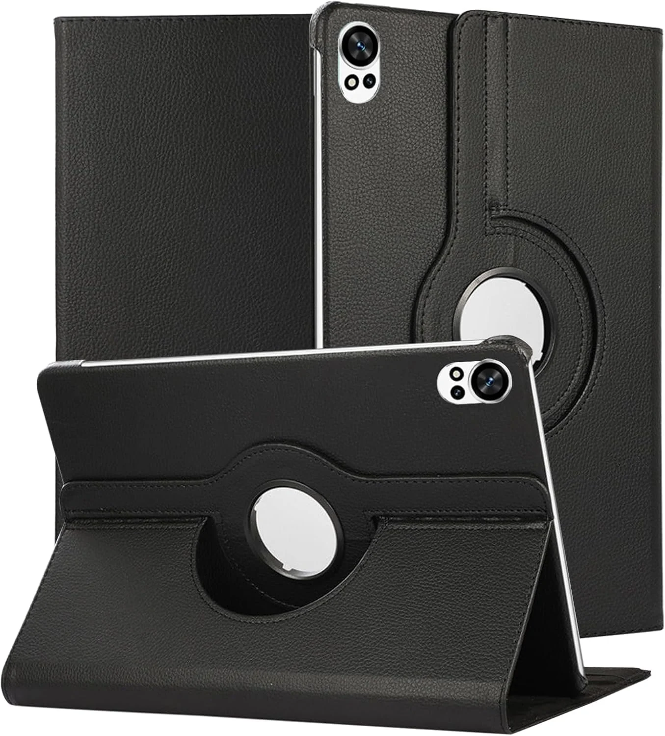 DL3 Mobilak Protective Cover for Huawei Matepad 12X 2024 / MatePad Air 12 inch 2024, 360° Rotatable Smart Stand, Leather Folio Flip Cover with Multi-Angle Viewing, Auto Wake Sleep - Black