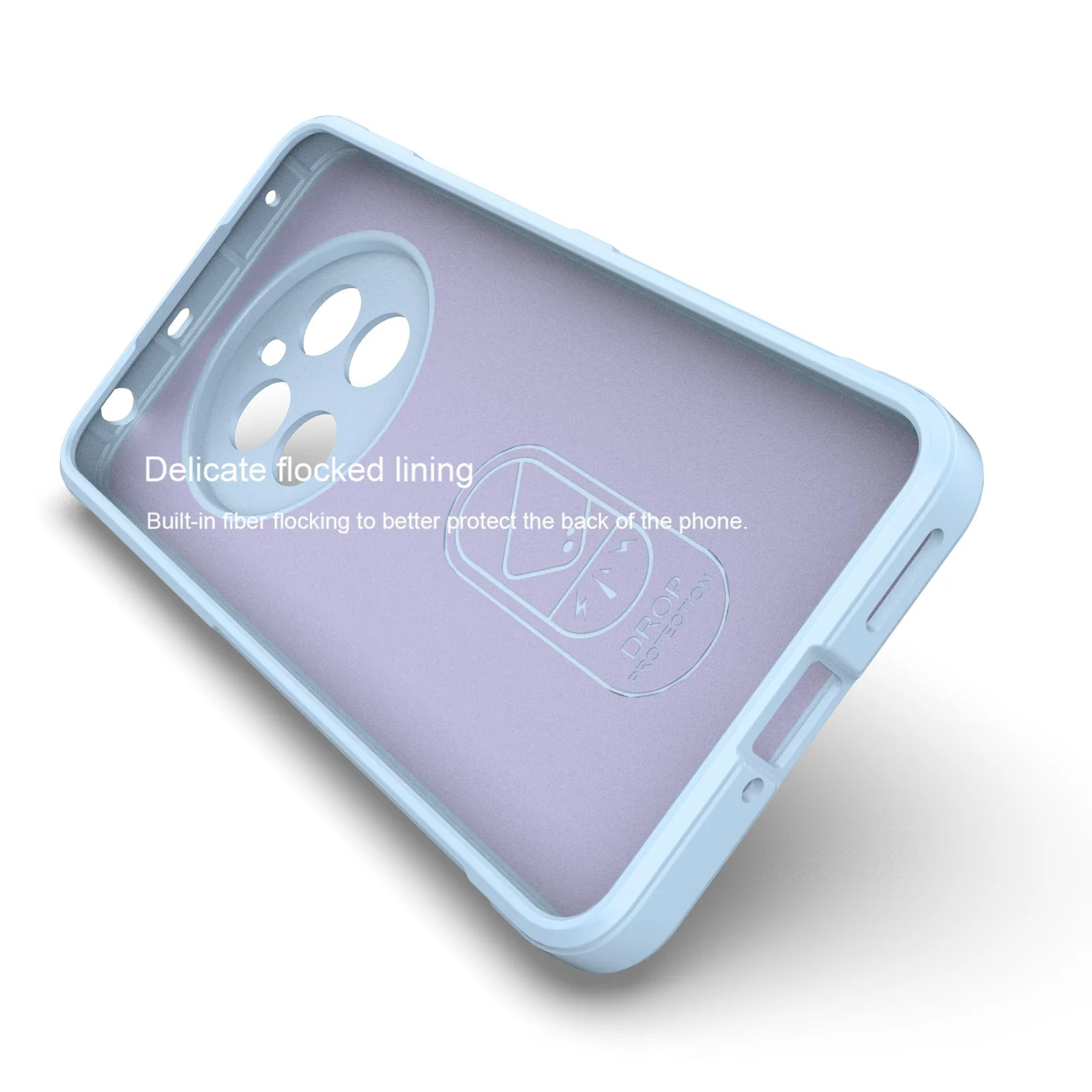 DL3 Mobilak Rugged Protective Case for realme 12 4G / realme 12 + Plus 5G / realme 13 4G, Camera protection, Shock-absorbing protection, Non-slip grip - Baby Blue