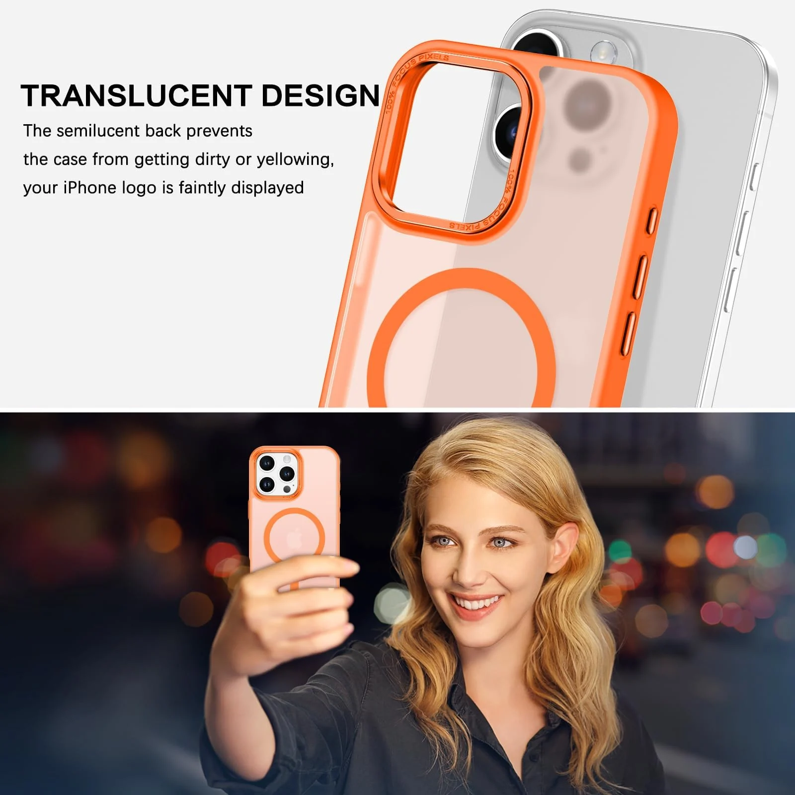 DL3 MOBILAK Protective Phone Case for Apple iPhone 16 Pro Max - Orange