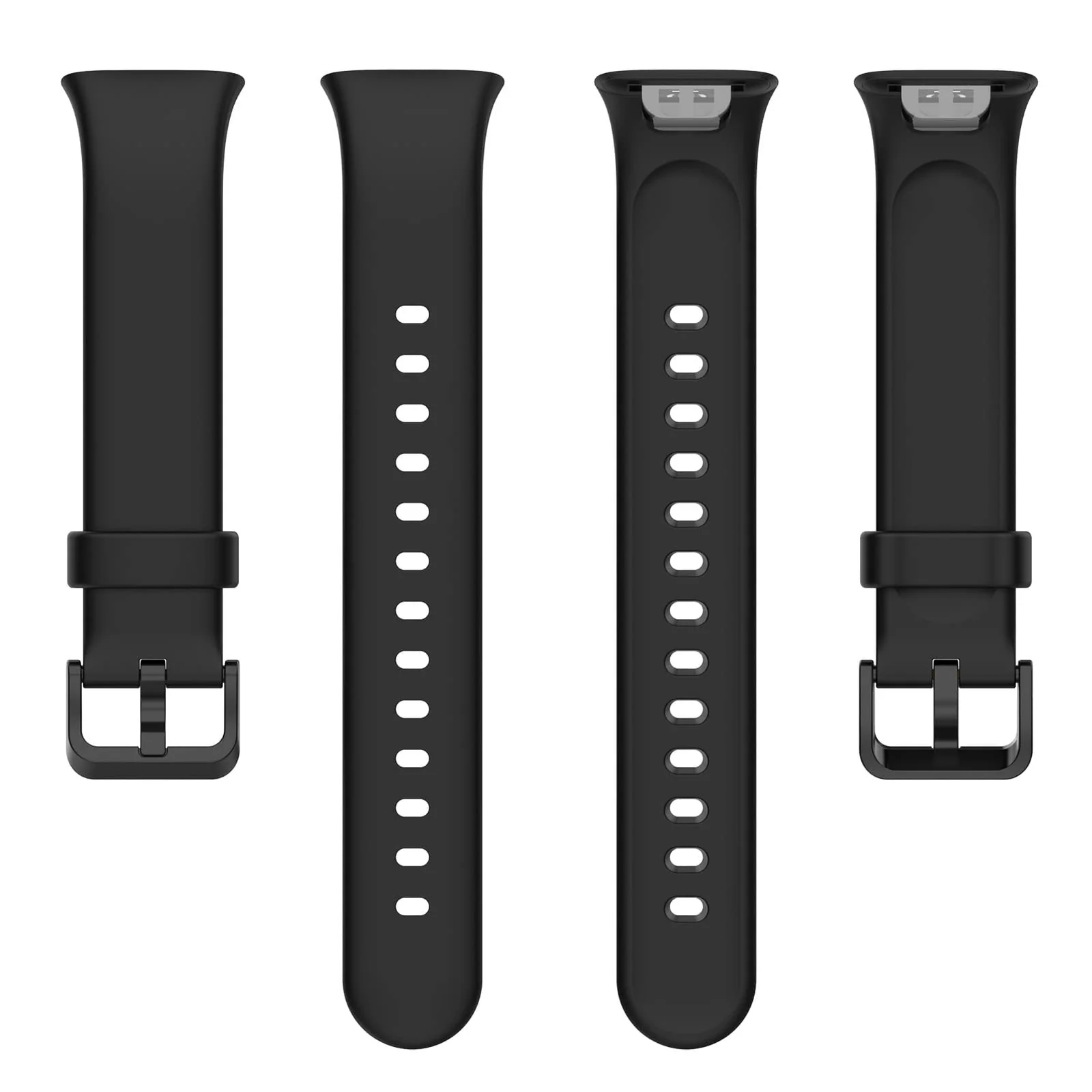 DL3 Mobilak Bands Compatible with Xiaomi Mi Band 7 Pro Watch Replacement Soft Durable Colourful Silicone Watch Band Sports Strap Wristband for Mi Band 7 Pro Smartwatch Accessories - Black