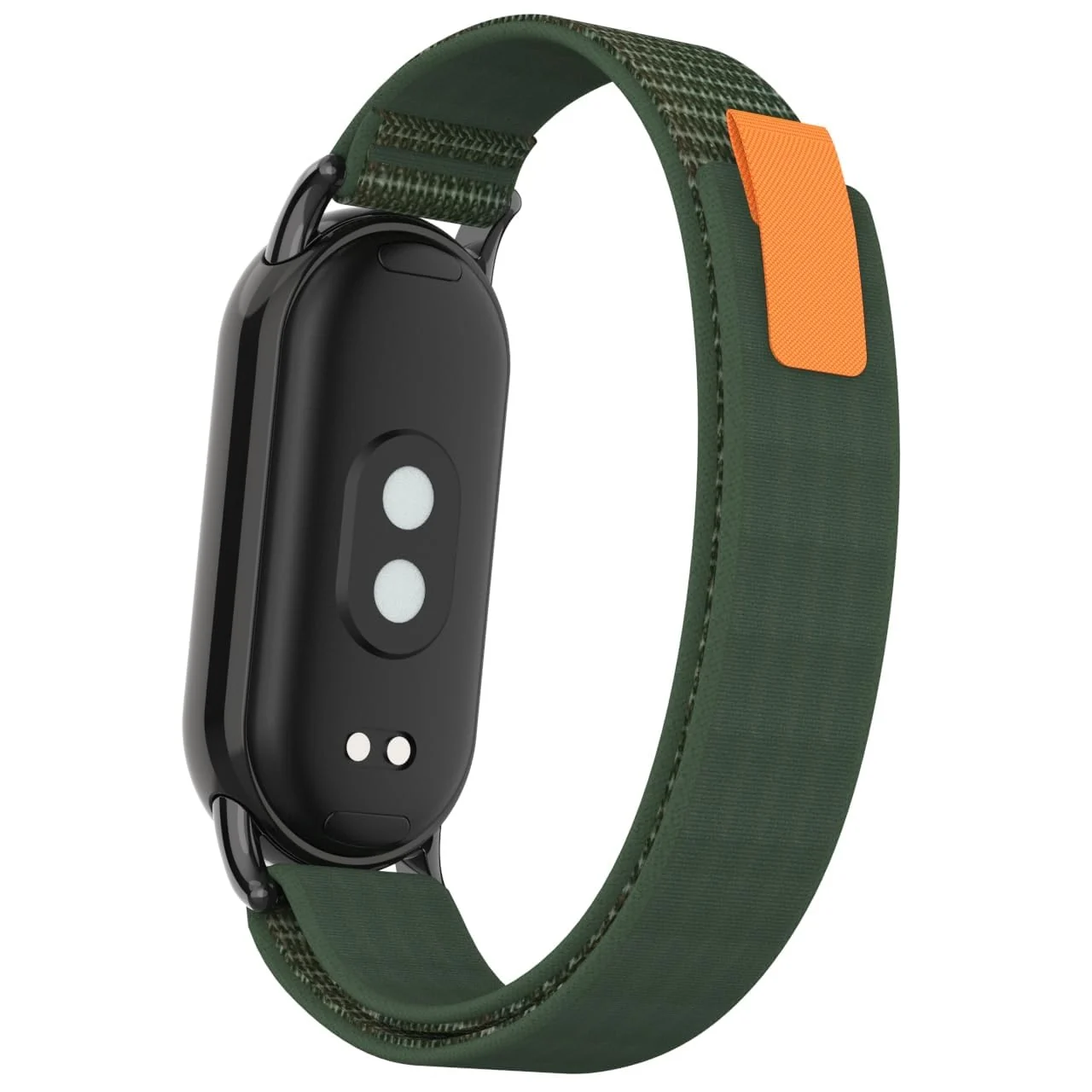 DL3 Mobilak Sport Bands Nylon For Xiaomi Mi Band 10/9/8 Men Women, Adjustable Elastic Breathable Soft Stretchy Wristband Loop Replacement Strap for Xiaomi Smart Band 8/9/10 - Green
