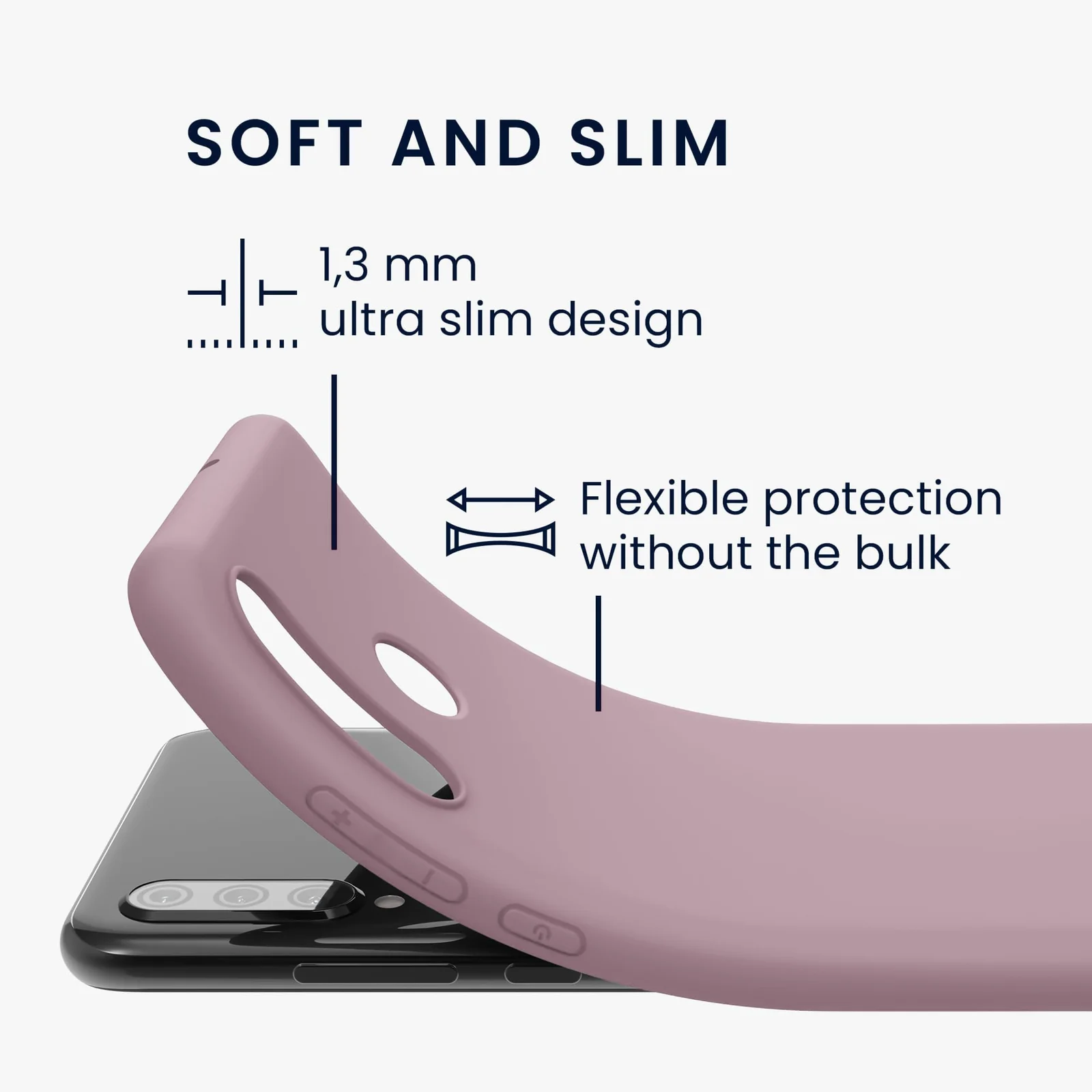 DL3 Mobilak Soft Silicone Protective Case for Huawei Y9S / Honor 9X Pro / P Smart Pro 2019 with Microfiber Lining and Shockproof Design - Cashmere