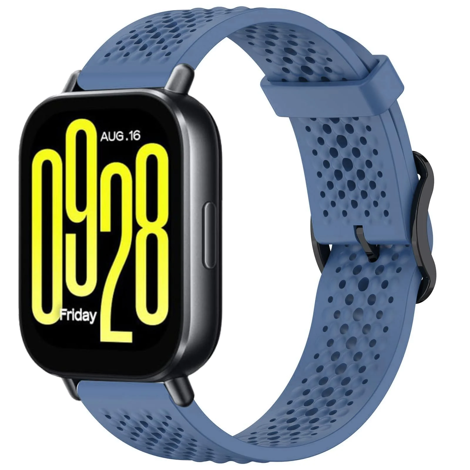 DL3 Mobilak 22 mm Silicone Breathable Sport Bracelet For Xiaomi Redmi Watch 5 Active/Redmi Watch 5 Lite Strap, 22mm Adjustable Armband Watchbands Quick Wristband Watch Strap Bands - Star Blue