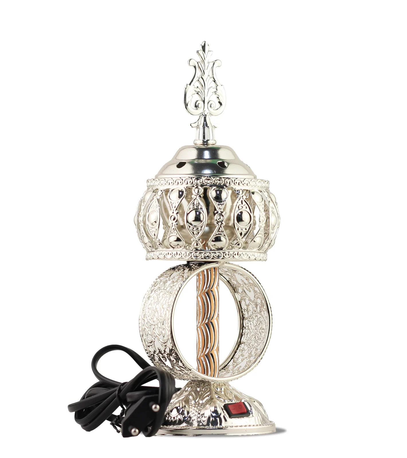 Mobigon Arabian Electric Incense Burners metal Vintage Arabic Burner, Middle Eastern Incense Holder- Electric Incense Burner Bakhoor Suitable For Arabian Oud, Home, Hotel Decor - Style 4