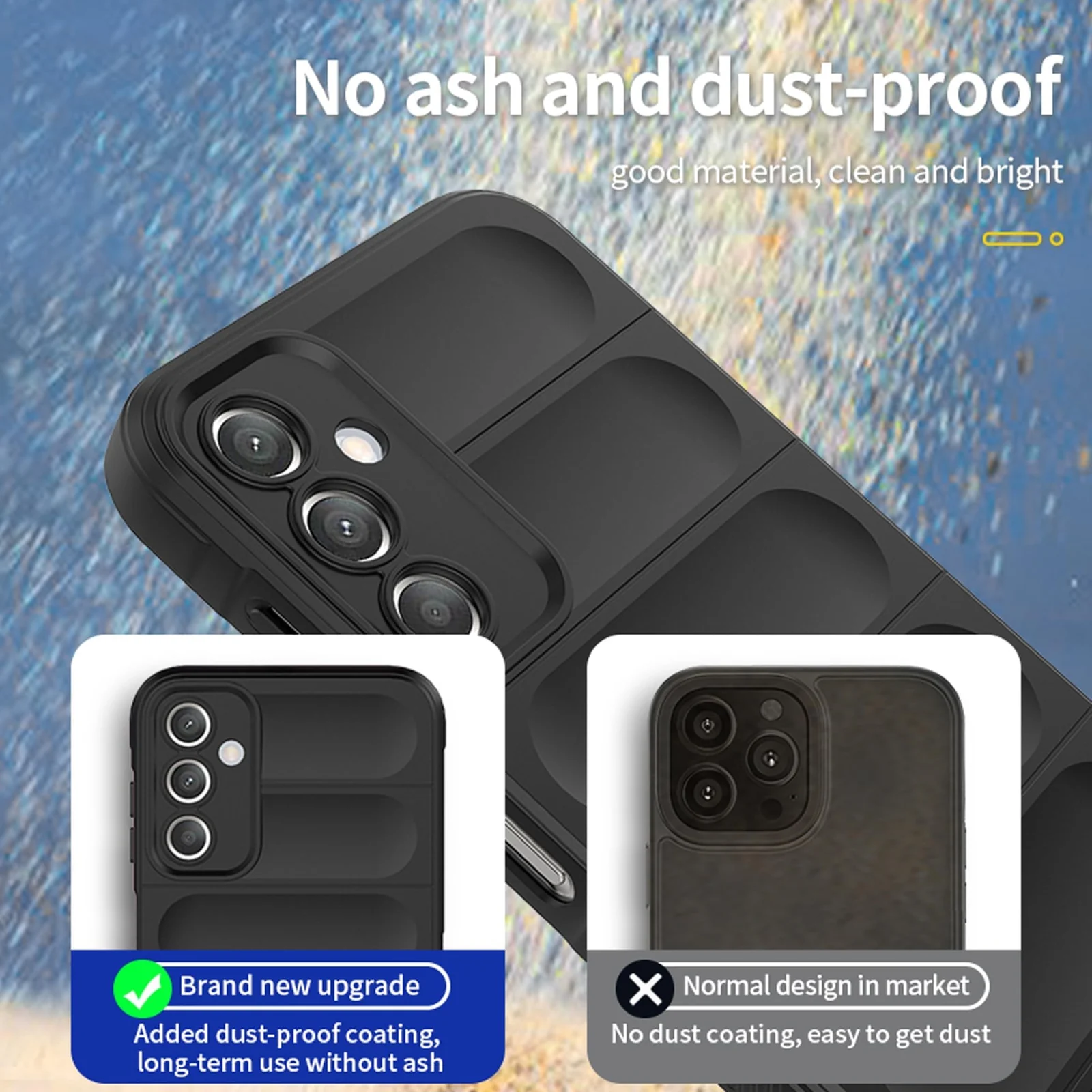 DL3 Mobilak Soft Silicone Protective Case for Samsung Galaxy A15 with Camera Protection and Shockproof Design - Purple