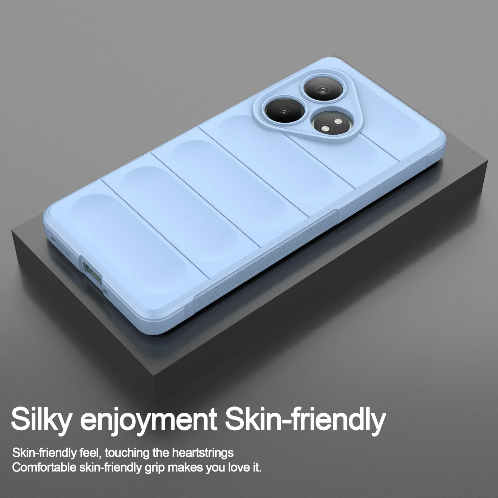 DL3 Mobilak Flexible Silicone and TPU Protective Case with Camera Protection for realme GT6 / GT Neo6 / GT Neo 6 SE / GT 6T - Baby Blue