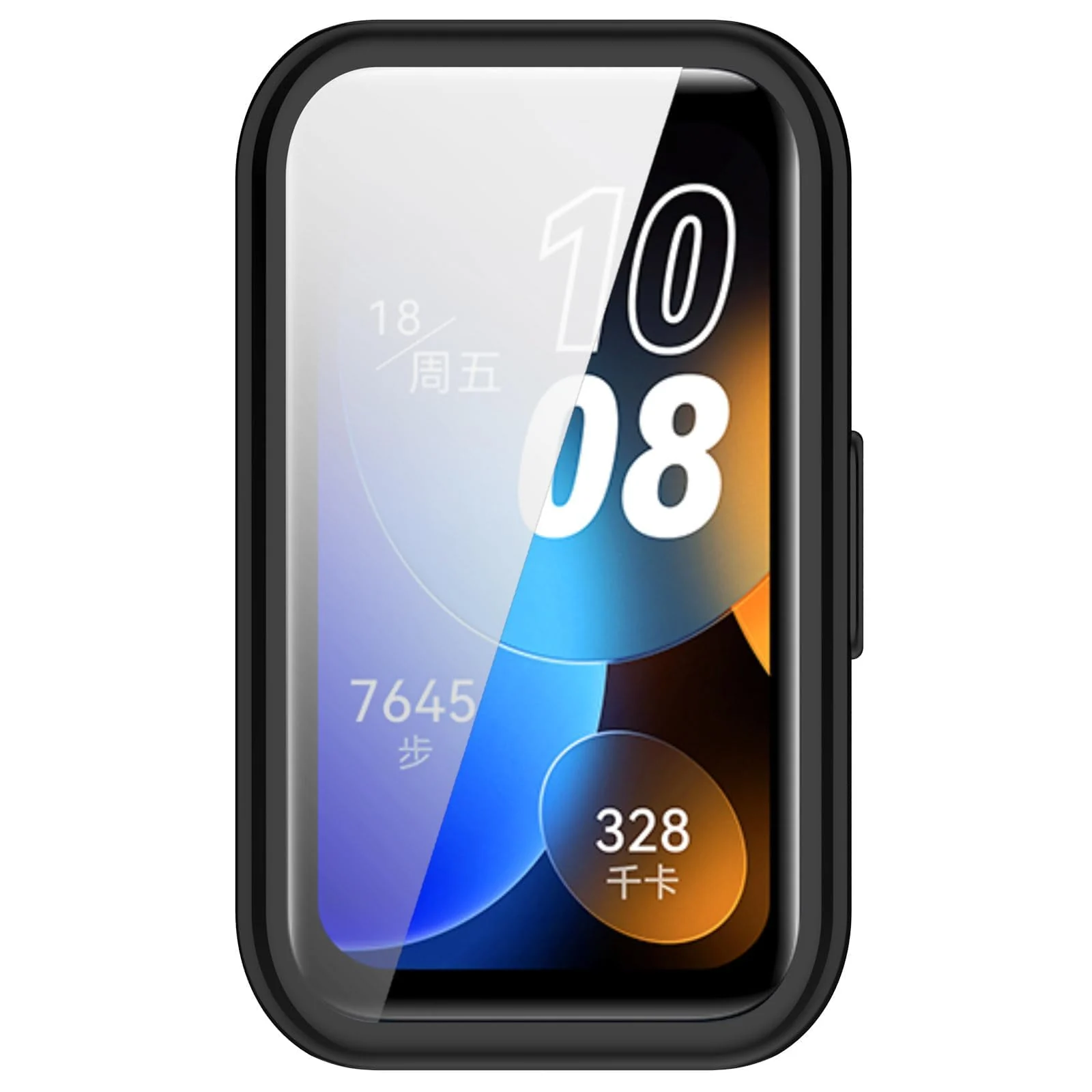DL3 Mobilak Case for HUAWEI Band 9 / HUAWEI Band 8 TPU Silicon All-Around Screen Protector Cover Bumper Protector Full Cover Screen Protection - A. Black