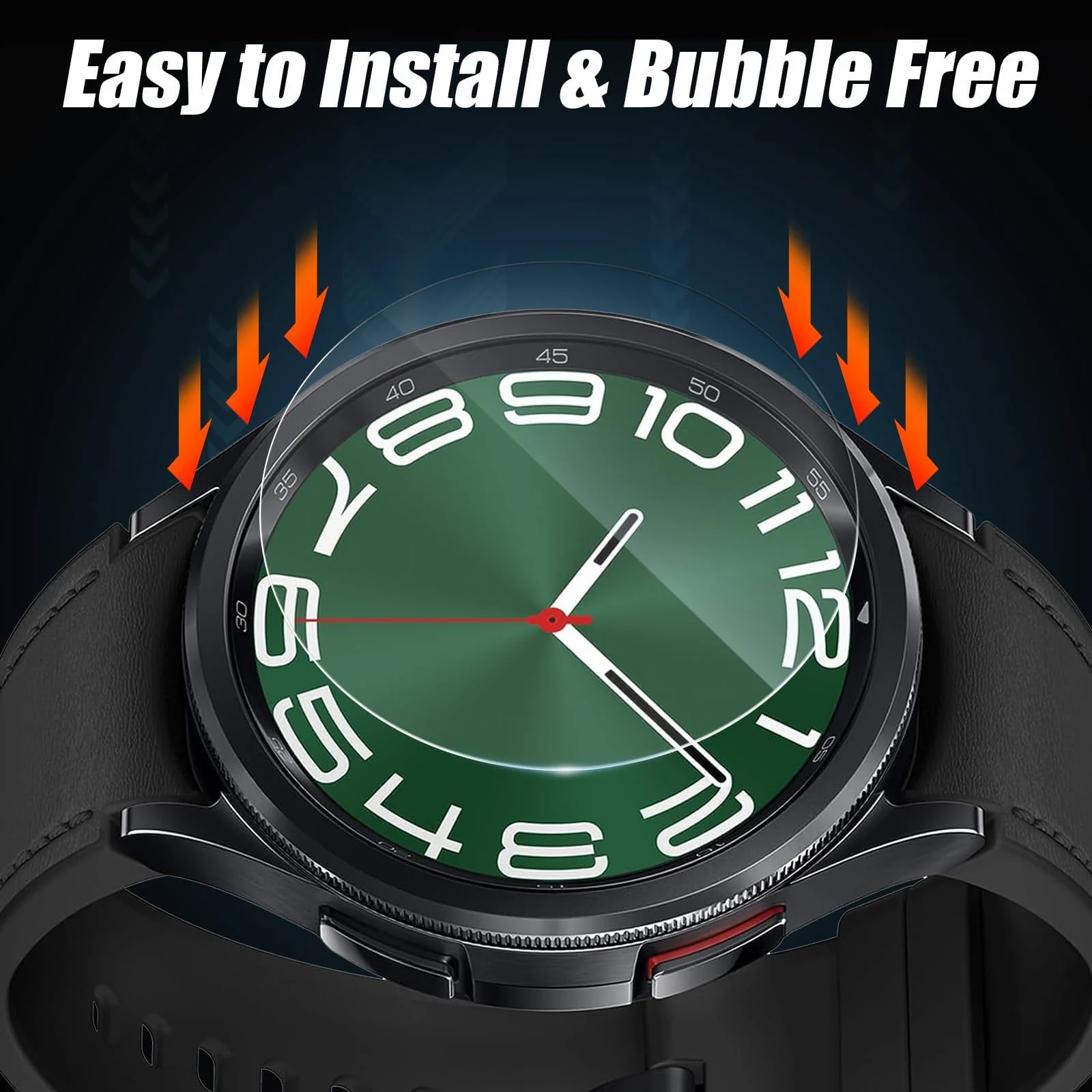 DL3 Mobilak Screen Protector For Samsung Galaxy Watch 6 Classic 43mm, 3D Curved Soft Edge Protective Film [Anti-Scratch] [Bubble Free] [Ultra Shatterproof] [High Sensitive] (Not Glass) - Black