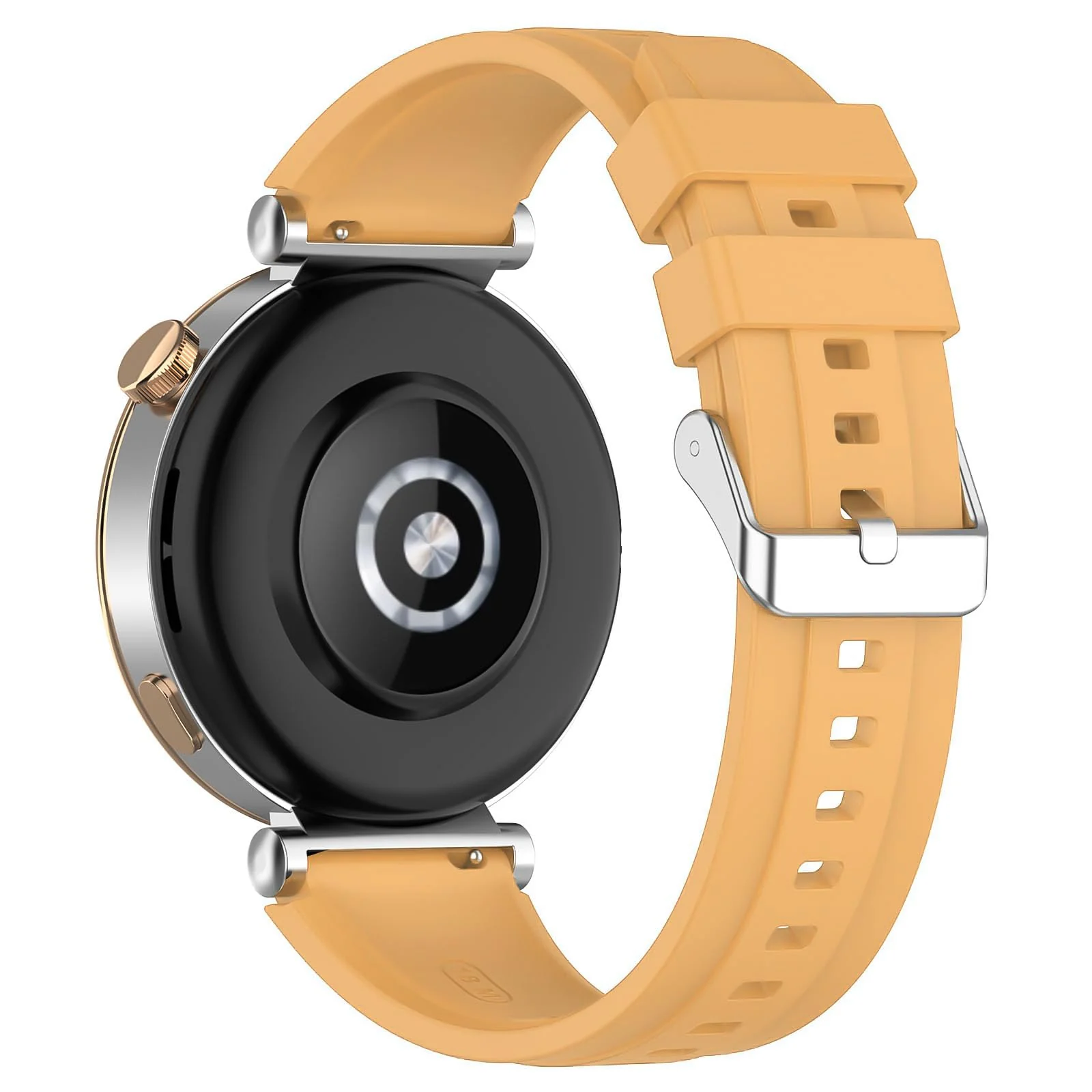 DL3 Mobilak Strap Compatible with Huawei Watch GT5 Pro 42mm / GT5 41mm / GT4 41mm / Garmin Venu 3S / Forerunner 265S / Fossil Women's Gen 6, 18mm Soft Silicone Replacement Bands - Yellow