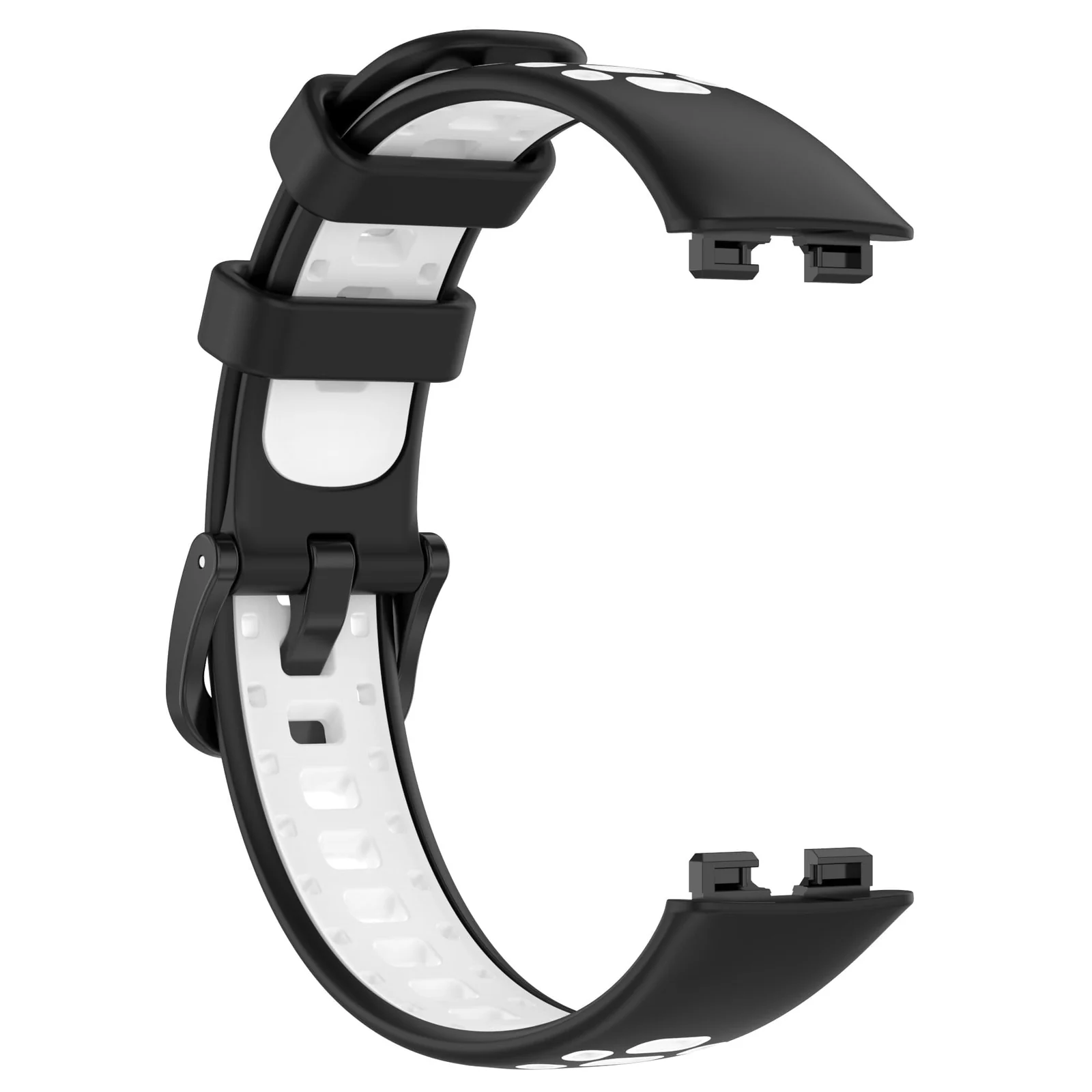 DL3 Mobilak Strap for HUAWEI Band 9 / HUAWEI Band 8 Replacement Band, Silicone Belt, Soft, Waterproof, Sweatproof, Easy to Put on and Take Off, HUAWEI Band 8/Band 9 Replacement Strap, Sport Band - Black & White