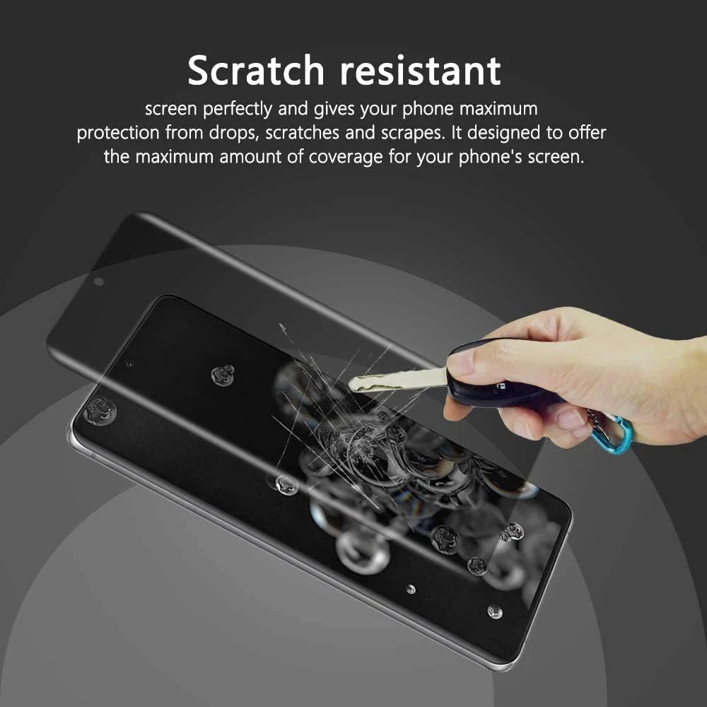 DL3 Mobilak Samsung Galaxy S20 Plus Privacy Screen Protector, Anti-Spy 9H Hardness Tempered Glass Film [Case Friendly] [Bubble Free] - Black