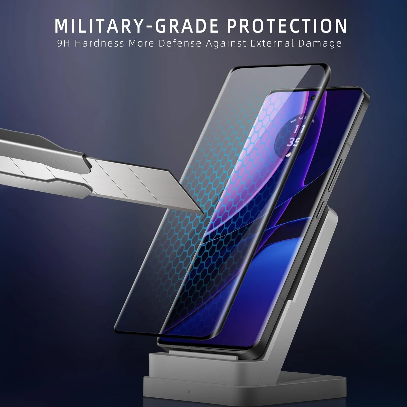 DL3 Mobilak Screen Protector for motorola edge 40, Tempered Glass Screen Saver Premium HD Protective, Scratch Resistant, NO-Bubble, 9H Hardness, Full Coverage Film - Clear