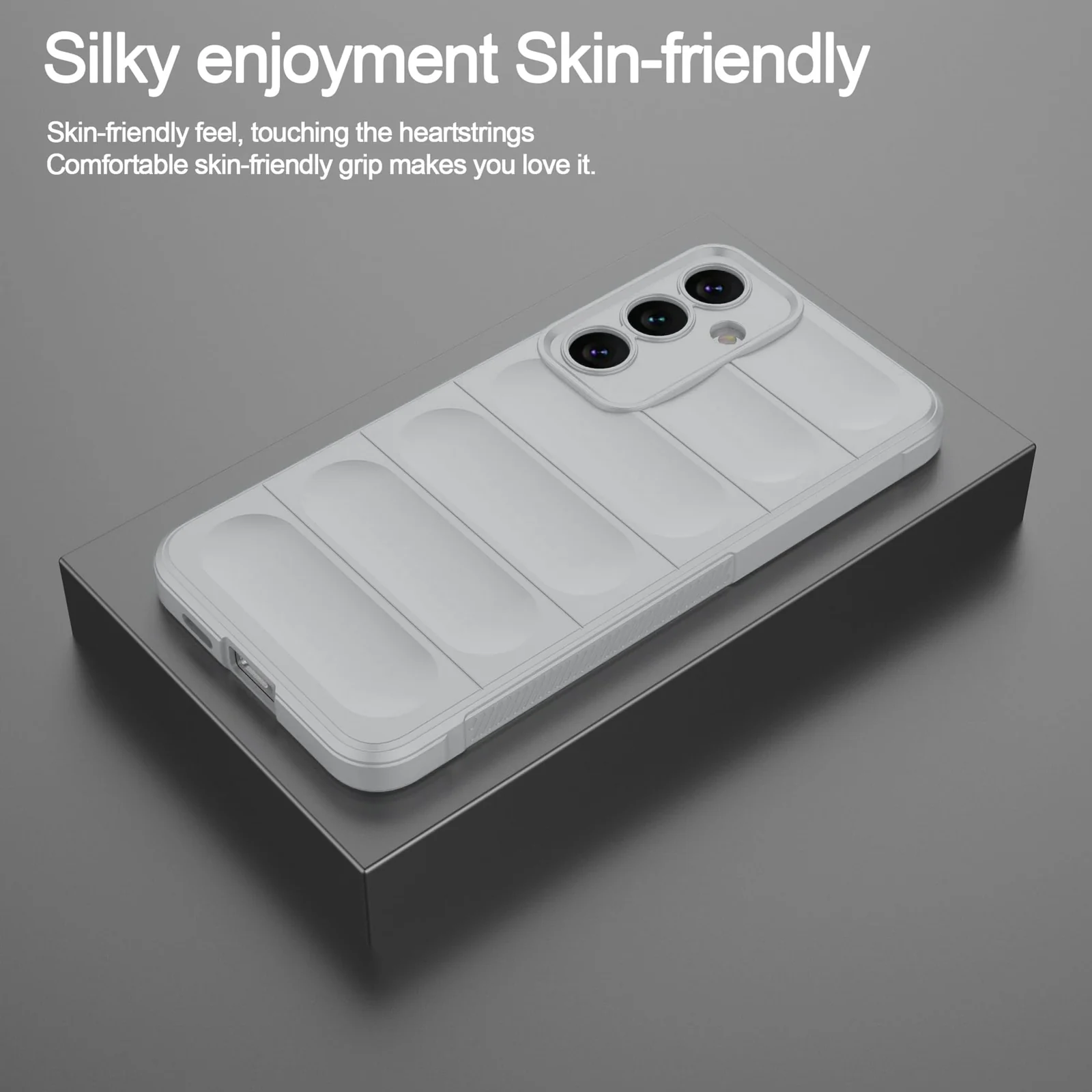 DL3 Mobilak Silicone Case for Samsung Galaxy A25 Heavy Duty Protective [Slim Fit] Shockproof Soft Flexible Protective Design Shock-Absorption TPU Cover With Camera Protection - Gray