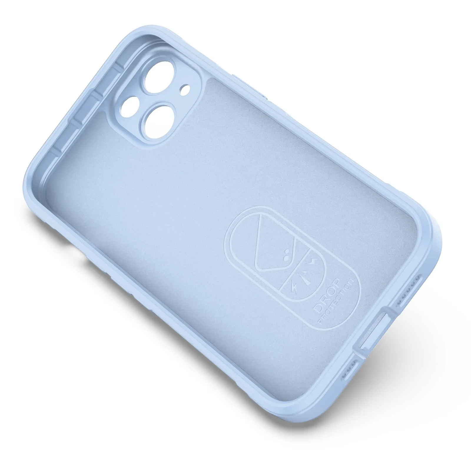 DL3 Mobilak Soft Silicone Protective Case for Apple iPhone 15 with Camera Protection and Shockproof Design - Baby Blue