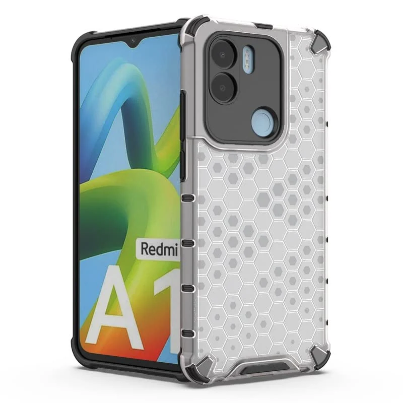 DL3 Mobilak Honeycomb Protective Case for Xiaomi Redmi A1 + A1 Plus, Shock-absorbing protection, Transparent design, Slim, lightweight profile - Clear