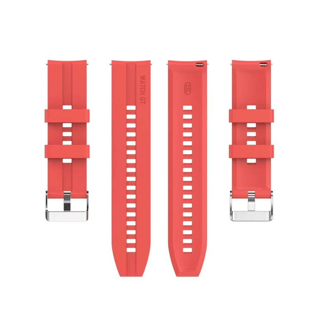 DL3 Mobilak Strap Silicone Band 22MM For Samsung galaxy watch 3 45mm /watch 46mm/Gear S3/Huawei watch GT3 46MM/GT2E/GT 46mm/GT2 Pro/GT2 46MM/honor Magic Watch2 46mm/Amazfit GTR4/GTR3/2/2e - Red