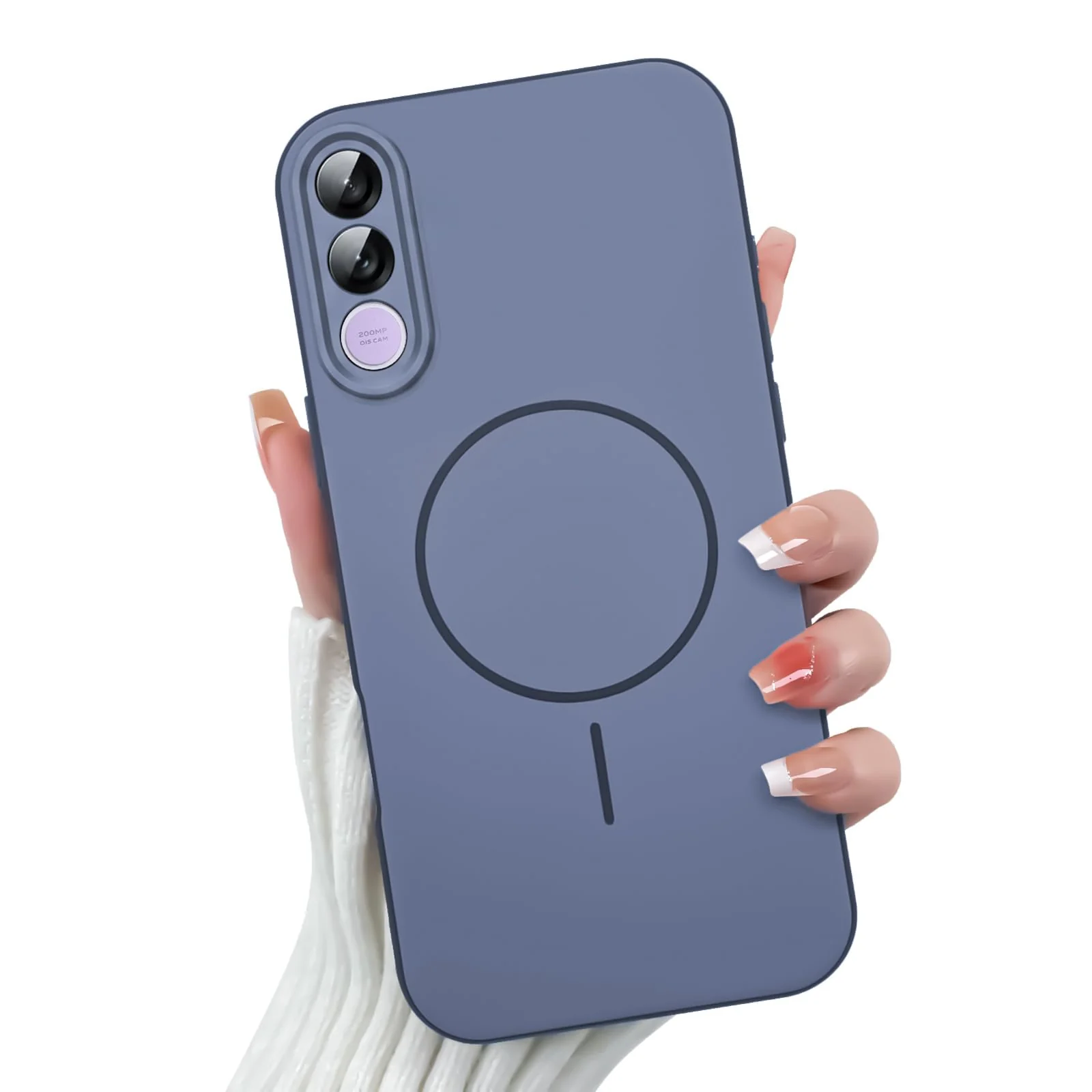 Mobigon Case For VIVO V70 FE Slim Design [Not Compatible with MagSafe] Soft Silicone Case Flexible TPU Anti-Scratch Protective Cover with Full Camera Protection - Blue