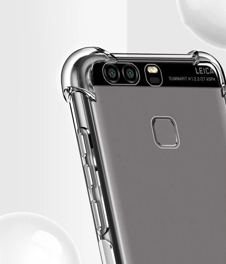 DL3 Mobilak Case Compatible with Huawei P9 Plus (5.50 Inch), Cover Silicone TPU Gorilla Anti-shock Protector Camera Shockproof Corners - Clear