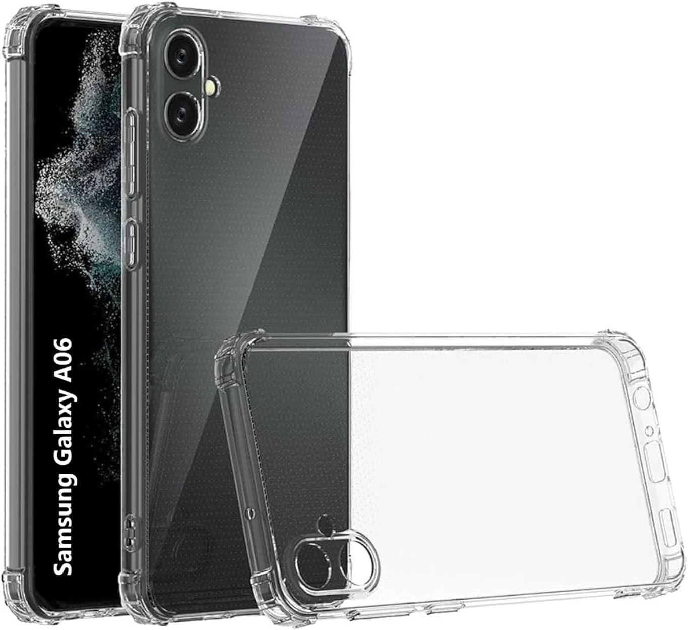 DL3 Mobilak Clear TPU Protective Case for Samsung Galaxy A06 with Camera Protection and Shockproof Design - Clear