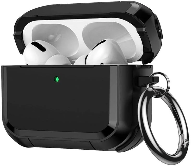 DL3 Mobilak for AirPods Pro 1/2 Case Cover, Military TPU Full Body Protective Case Shockproof for Apple AirPod Pro 2nd/1st Generation Wireless Charging Case with Carabiner Designed