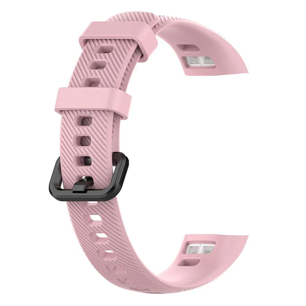 DL3 Mobilak Compatible for Honor Band 5/Honor Band 4 Strap, Soft Silicone Sport Wristband Adjustable Accessory Bracelet Replacement Band for Honor Band 5/Band 4 - Pink