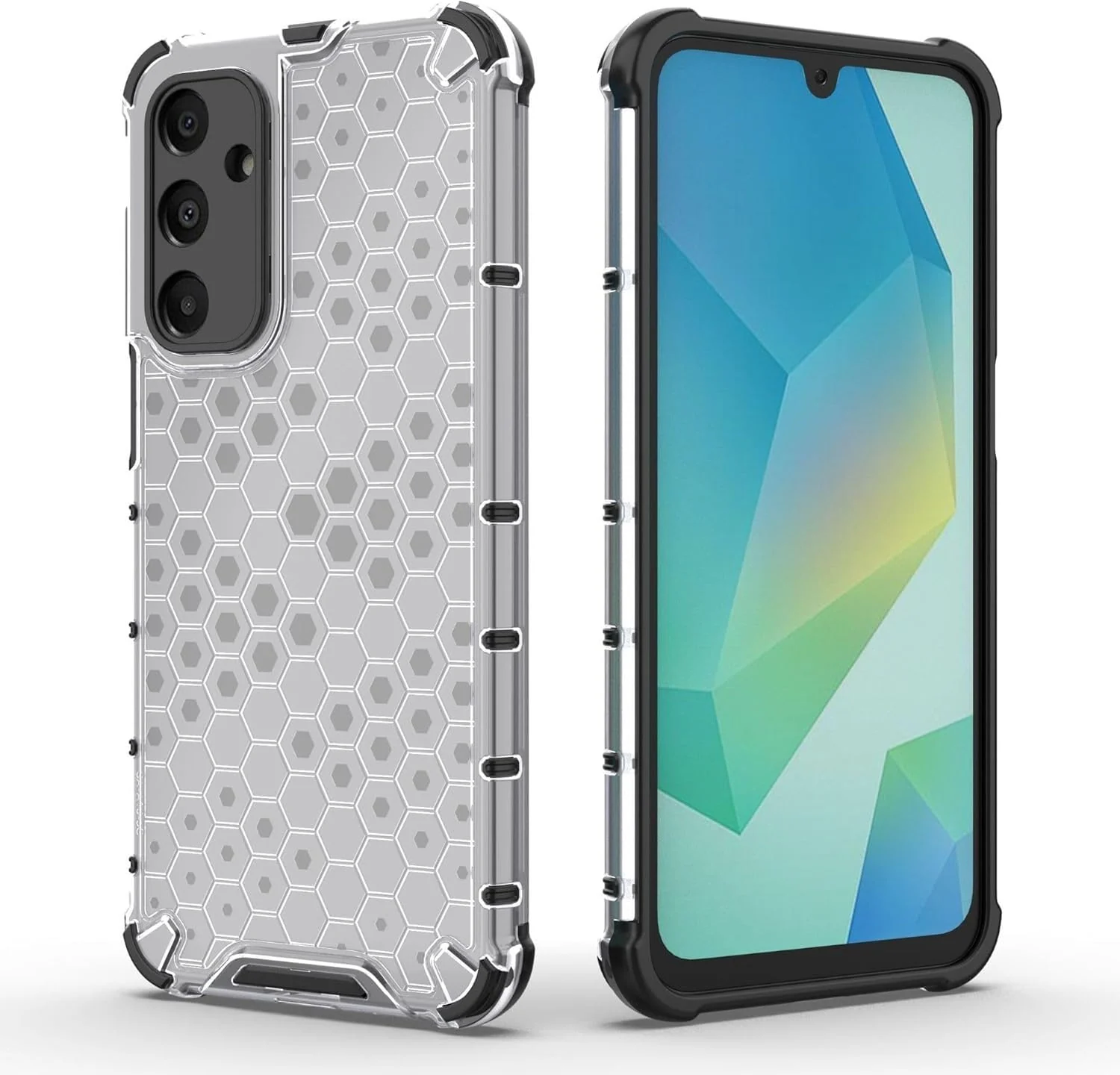 DL3 Mobilak Honeycomb Protective Case for Samsung Galaxy A16 5G / 4G, Shock-absorbing protection, Transparent design, Slim, lightweight profile - Clear