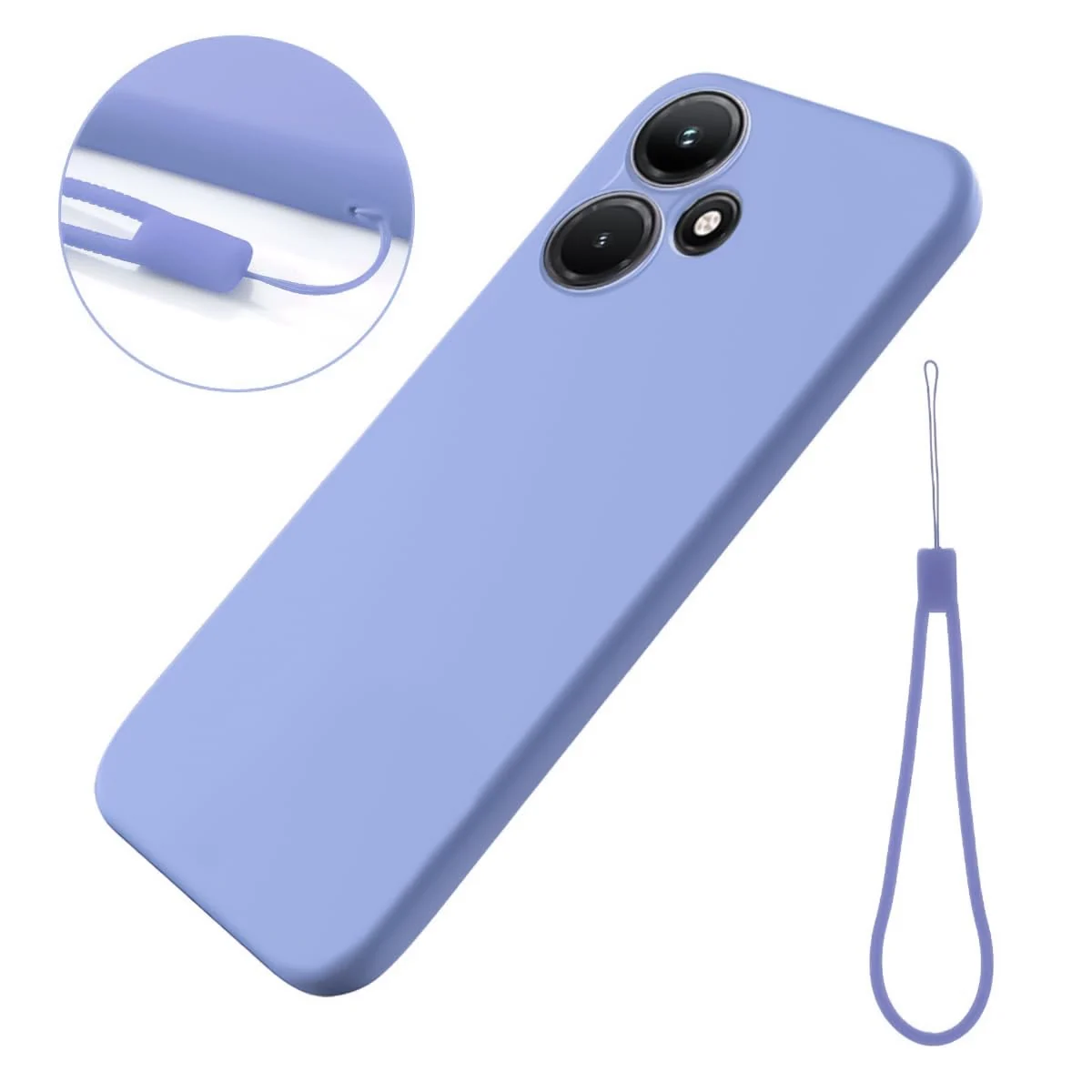 DL3 Mobilak Liquid Silicone Protective Case with Soft Microfiber Lining with Full Camera Protection for Infinix Hot 30i - Baby Blue